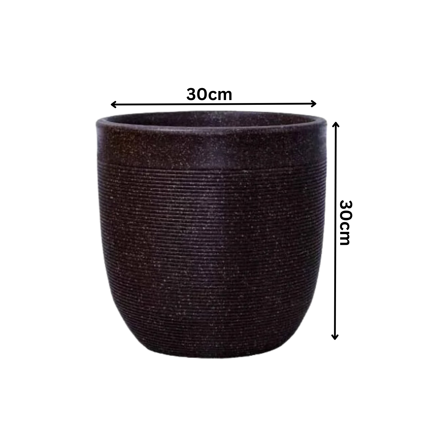 Hug A Plant | Milano Rotomolded Round Plastic Pot With Inner for Home & Garden (Pack of 1, Brown Stone Finish)