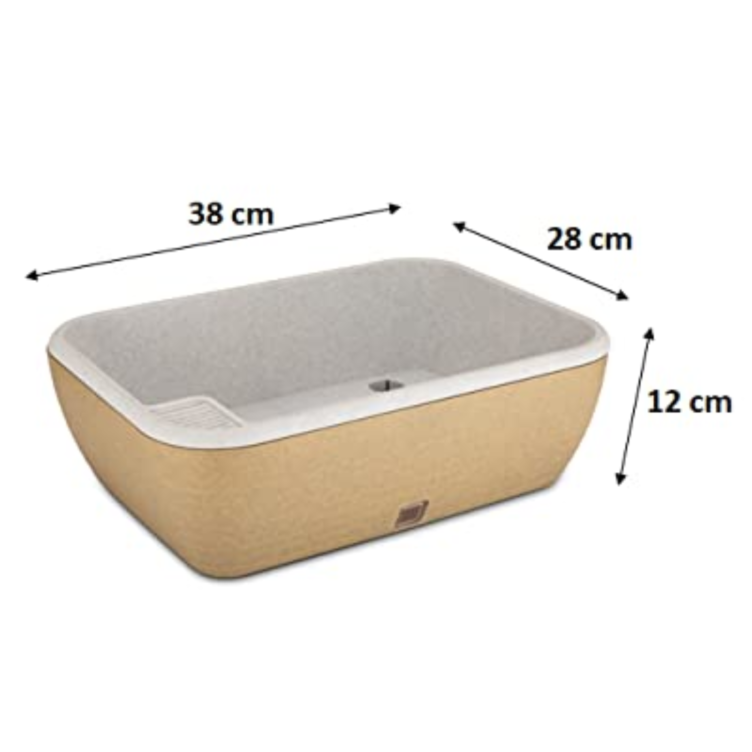 Contessa Rectangle Pot for Outdoor Indoor with Self-Watering System/Flower Pot (Home & Garden)