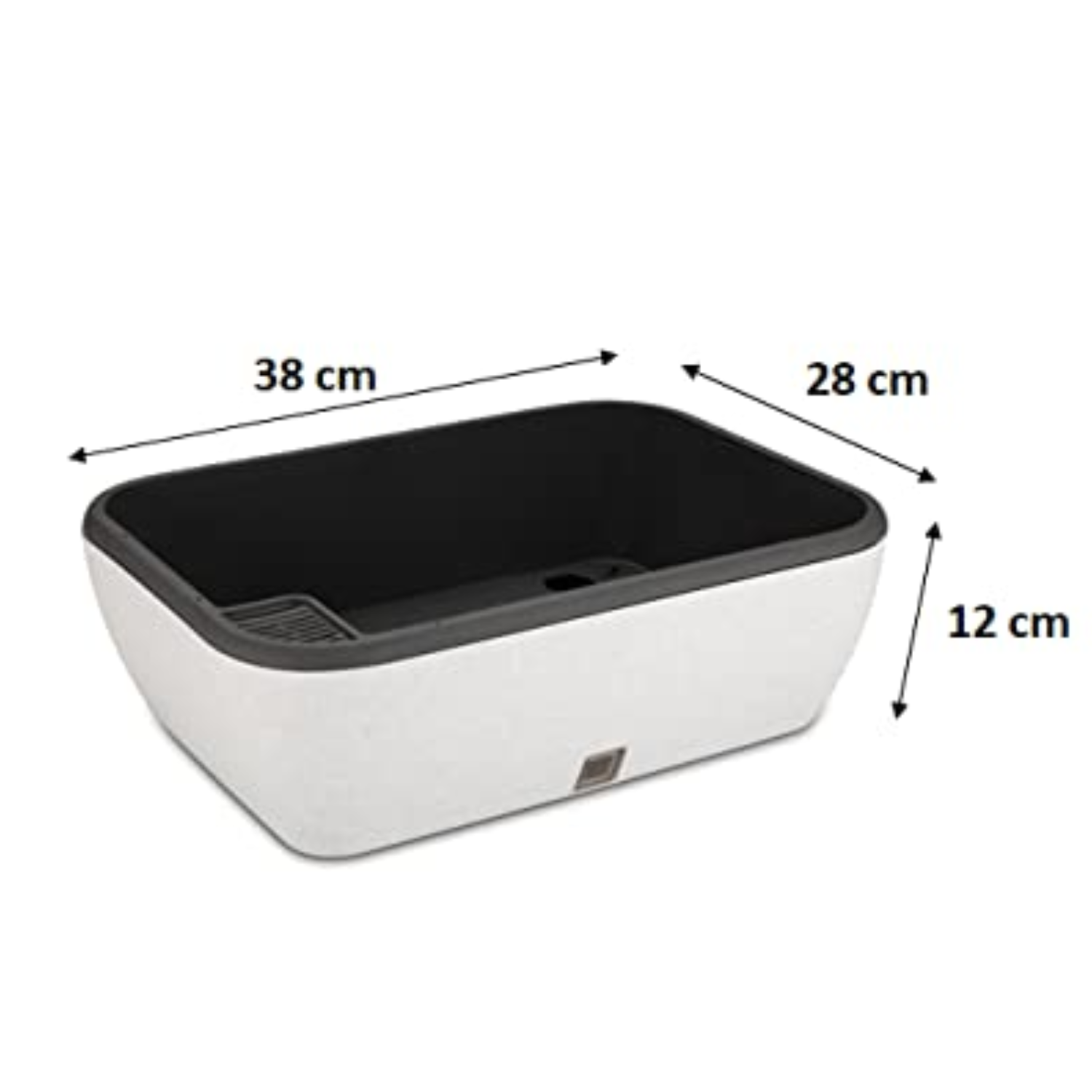 Contessa Rectangle Pot for Outdoor Indoor with Self-Watering System/Flower Pot (Home & Garden)