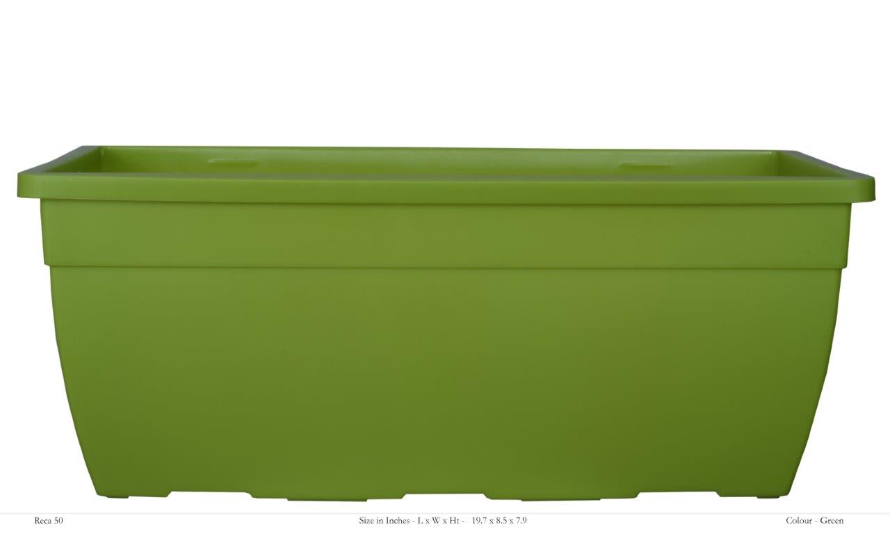 Reca 50cm Rectangle Plastic Pot (Without Self-Watering Kit)
