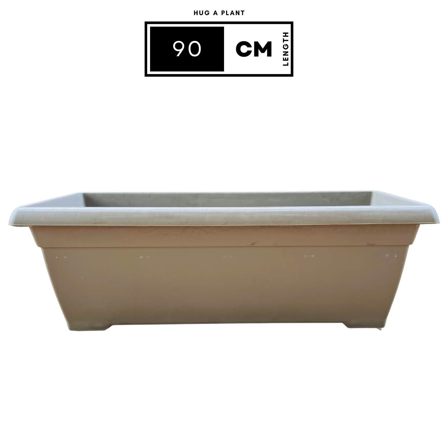 Hug A Plant | Window Planter 90CM Rectangle Plastic Pot With Wheels for Home & Garden (Pack of 1)