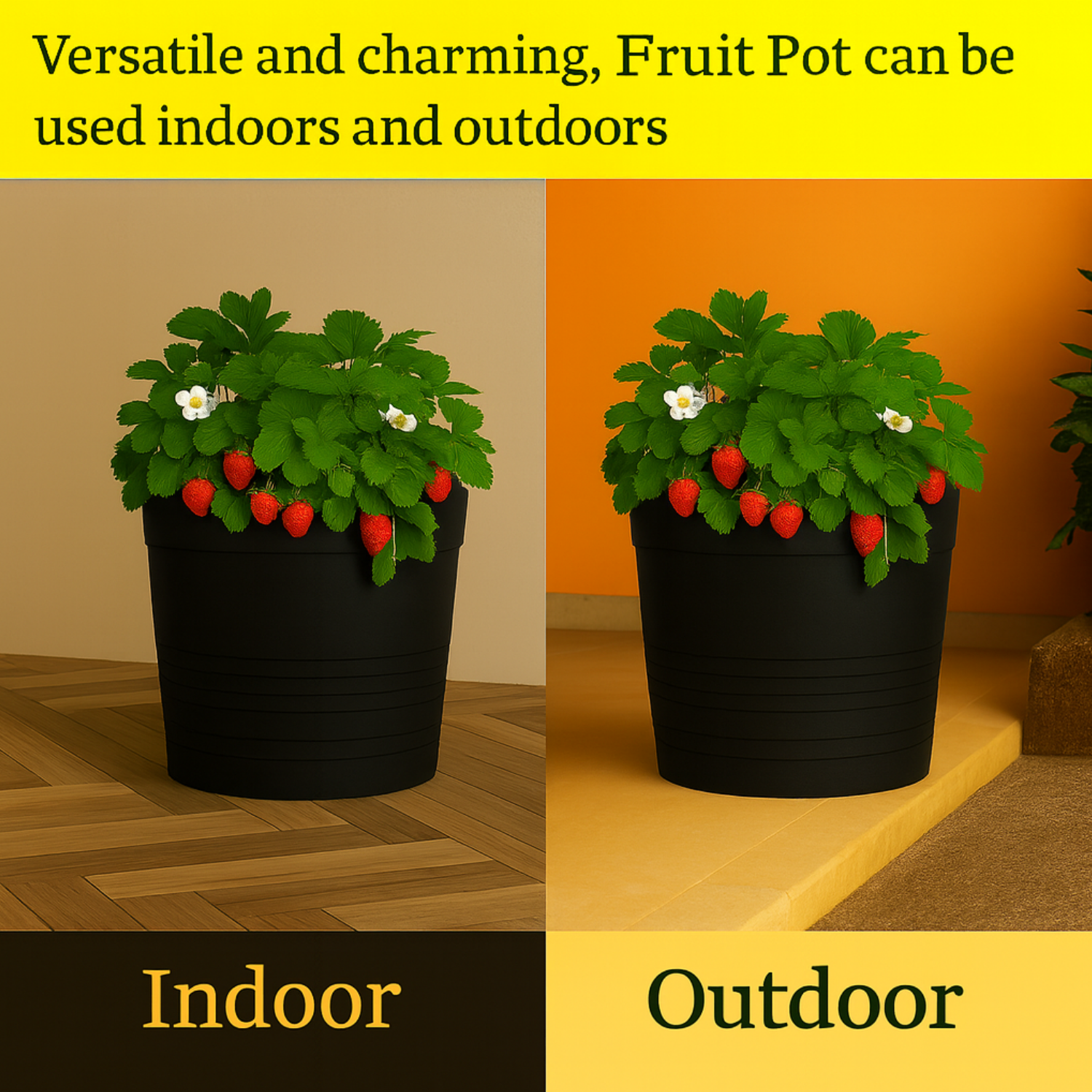 Fruit Rotomolded Pots for Home & Garden (Pack of 1)