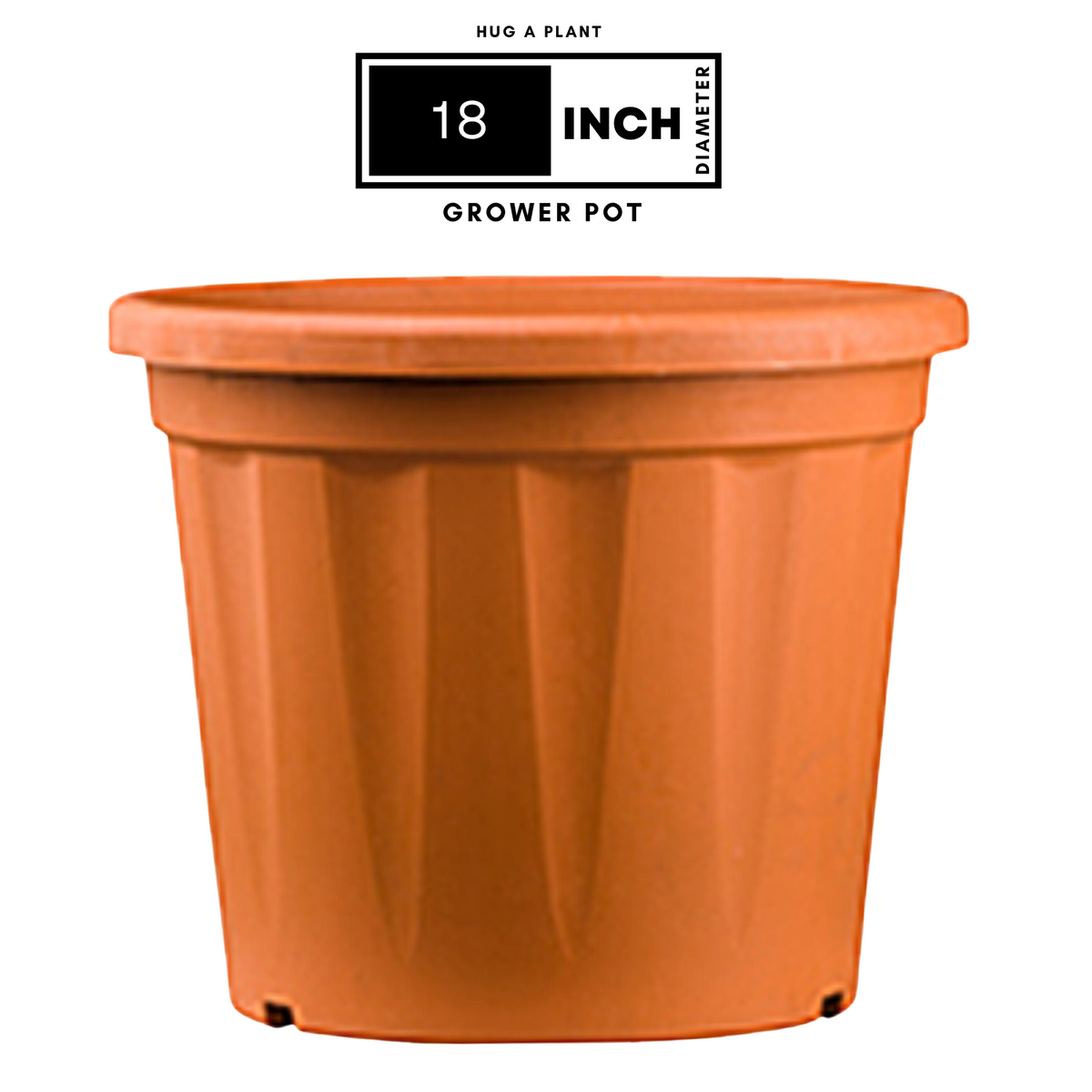 18 Inch Grower Plastic Pot Terracotta