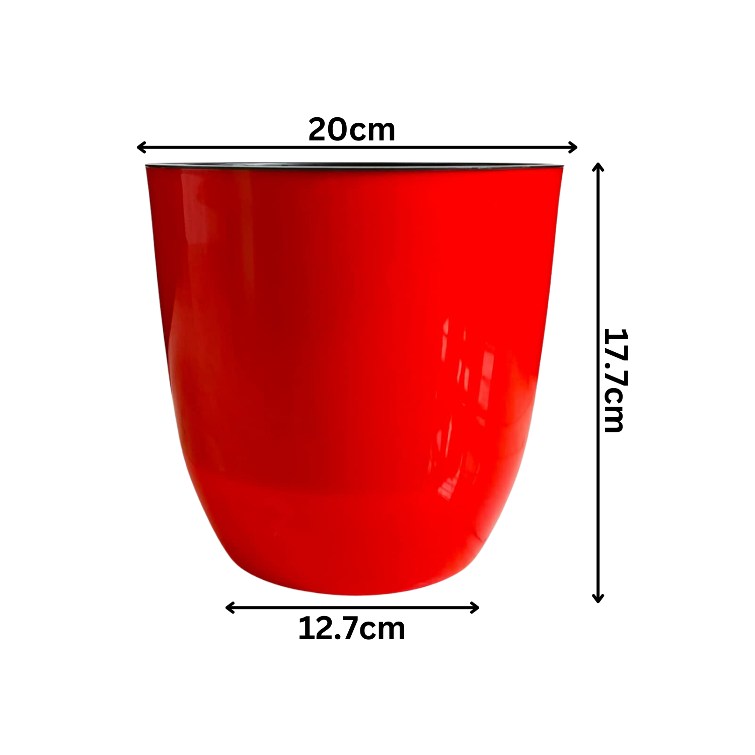 Hug A Plant |Sunny Small Round Plastic Pot with Inner for Home & Garden (20CM|8 INCH)