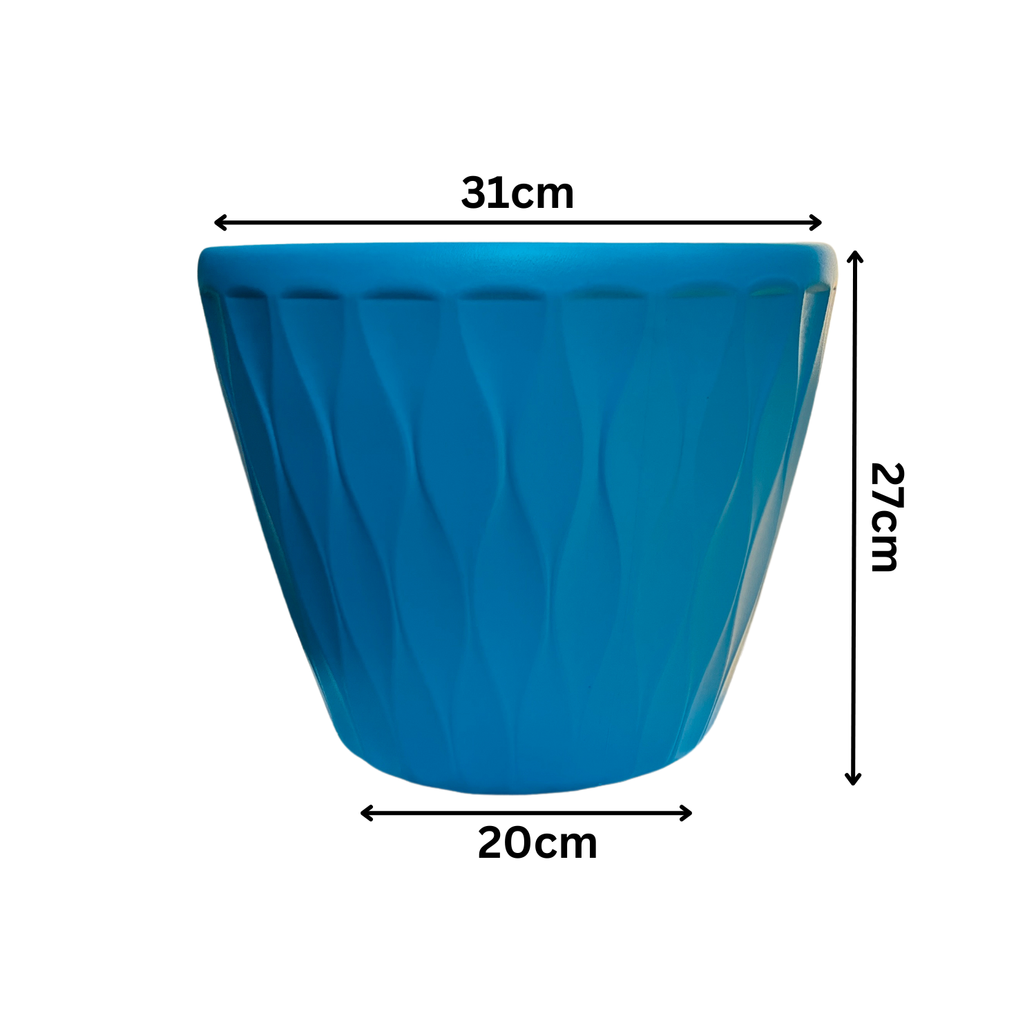 Tunis Planter 31cm Round Plastic Pot for Home & Garden Decor