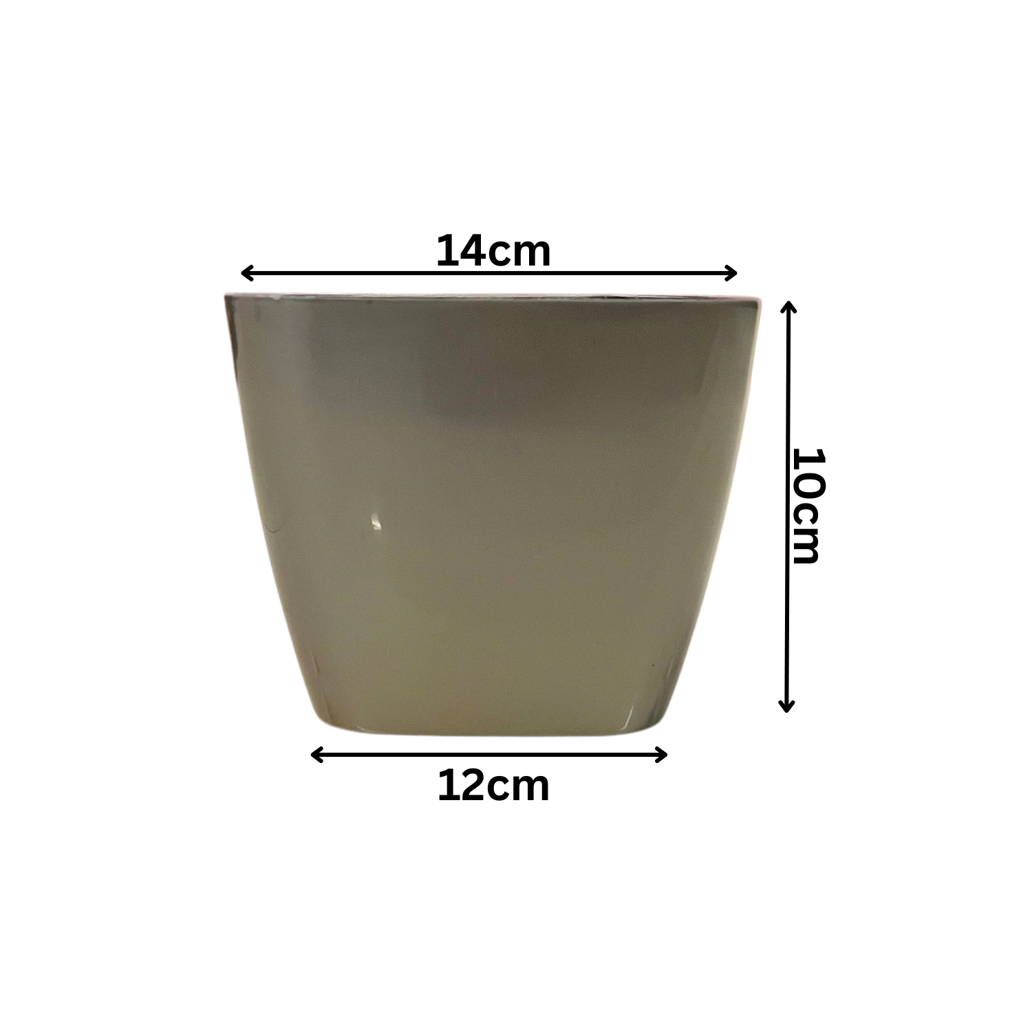 V2 14cm Square selfwatering Pot For Tabletop | Office | Indoor Garden | Home& Garden (5.5INCH | 14CM)