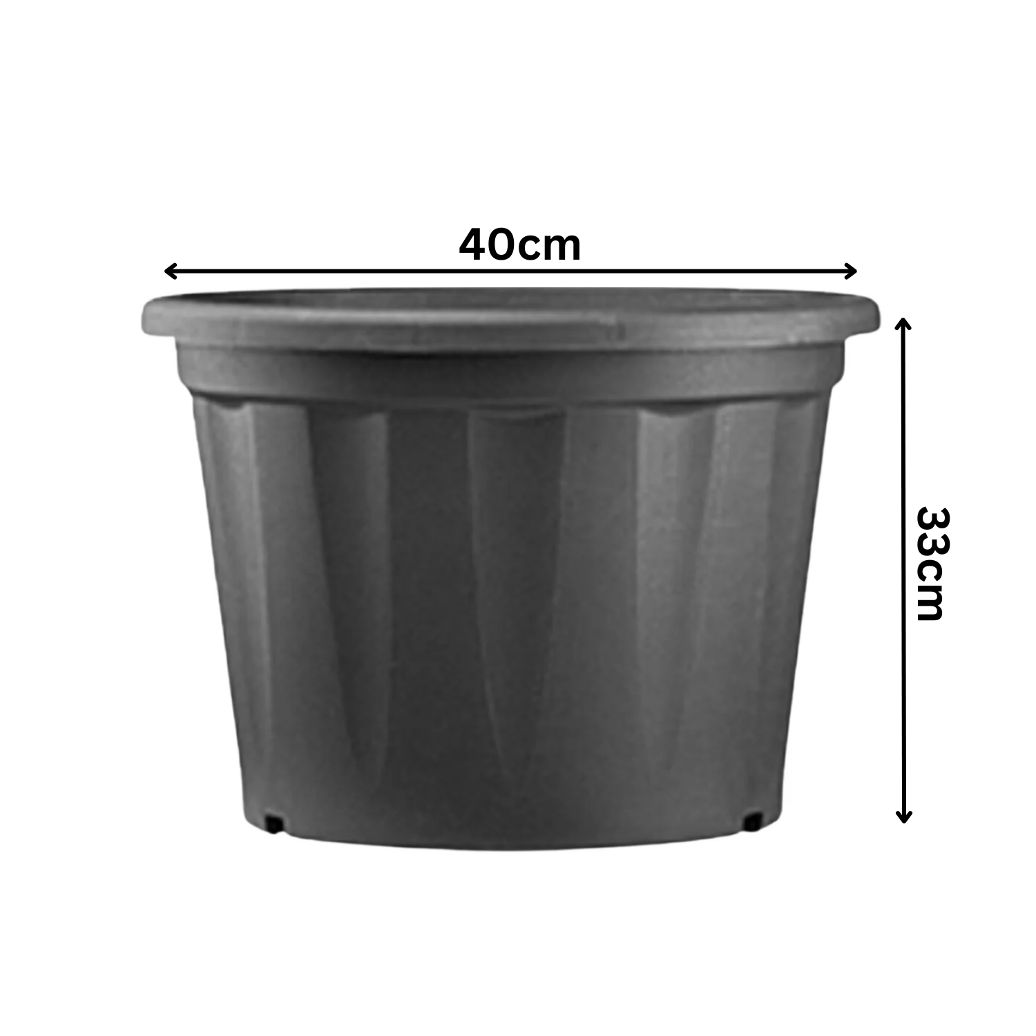 16 Inch Grower Plastic Pot Black