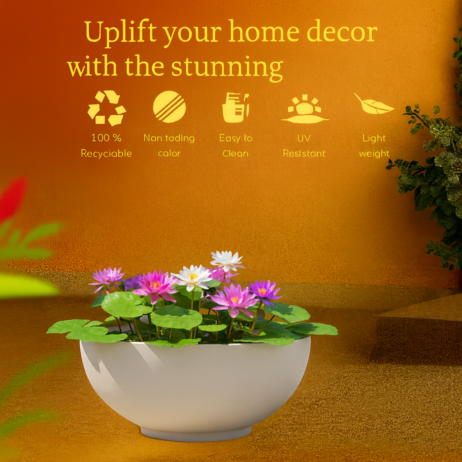 Lilly Rotomolded  Pot for Home & Garden (Pack of 1)