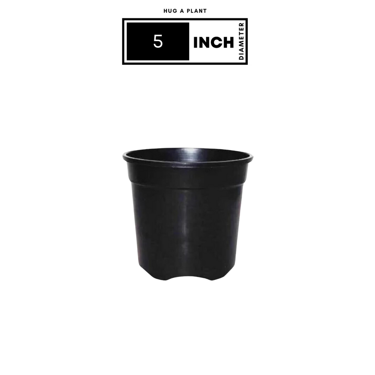 5 Inch Gro Pro Black Plastic Pot for Home & Garden