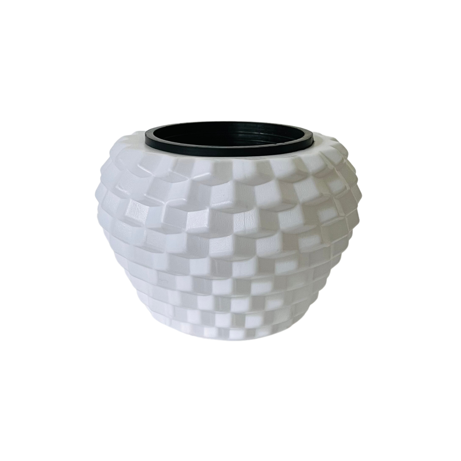 Pixel Pot | Round Pot With inner For Tabletop | Office | Indoor Garden | Home& Garden