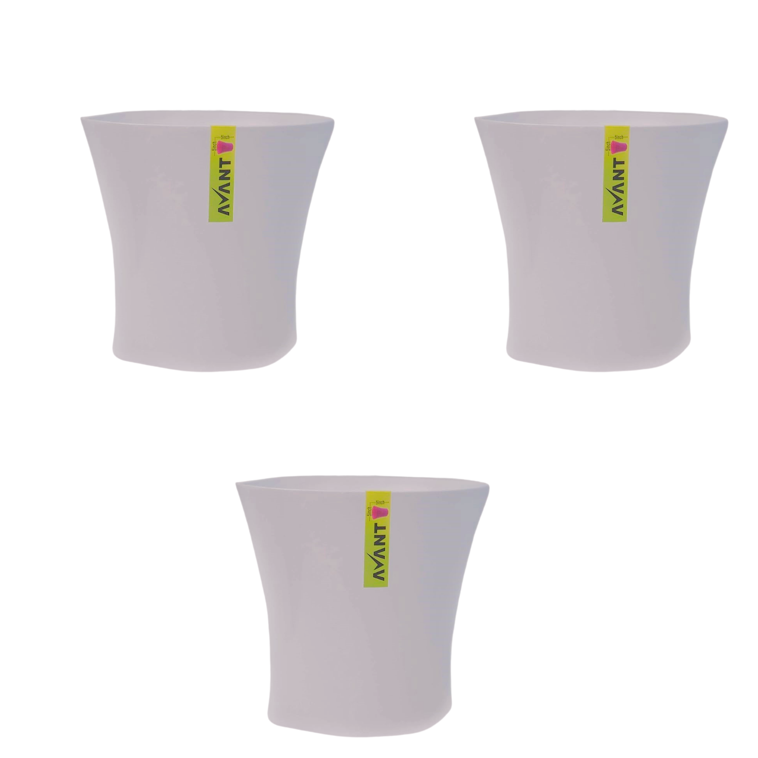 Hug A Plant Arc Pot(5 Inch) White colour for Home & Garden