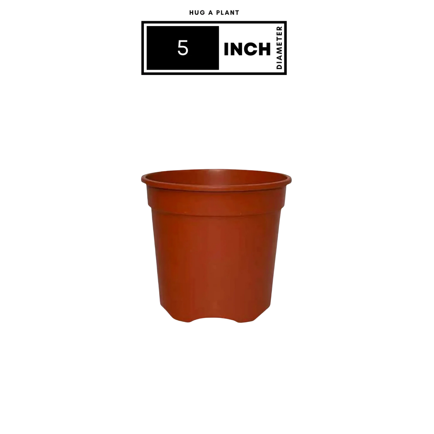 5 Inch Gro Pro Terracotta Plastic Pot for Home & Garden