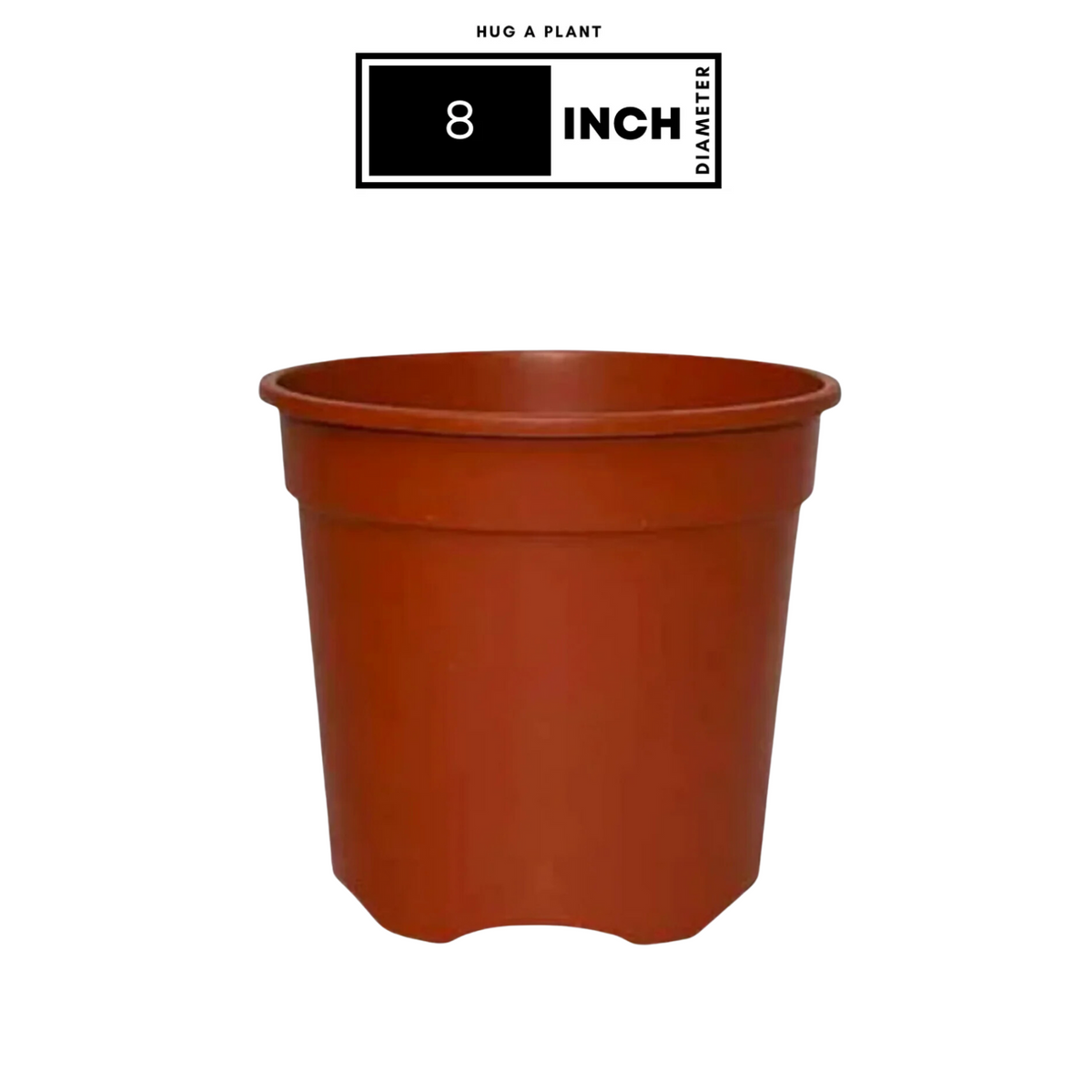 8 Inch Gro Pro Terracotta Plastic Pot for Home & Garden