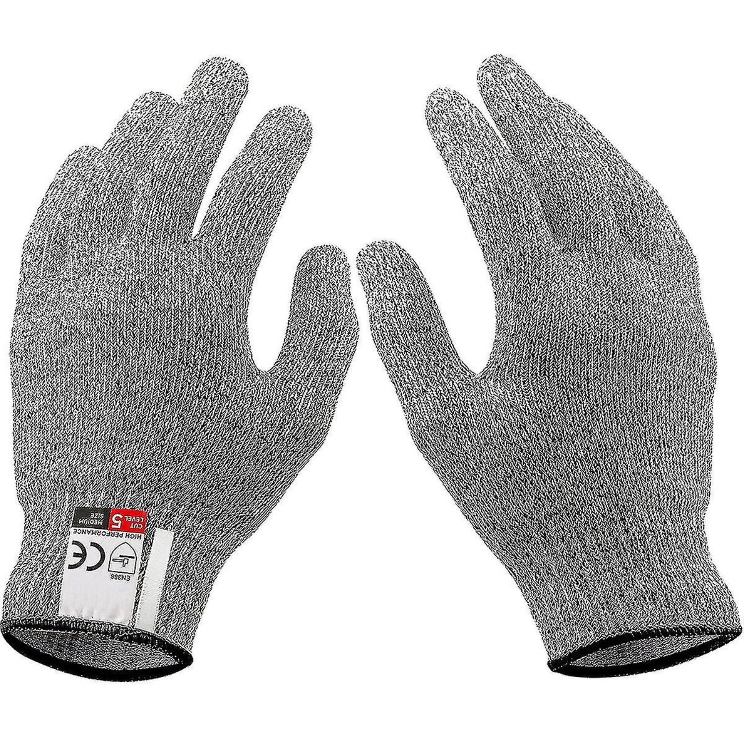Cut Resistant Hand Gloves | Anti Cutting Cut Resistant Hand Safety Gloves, Cut-Proof Hand Safety, Level 5 Protection - Kitchen, Gardening Care, Industrial (Free Size, Grey)