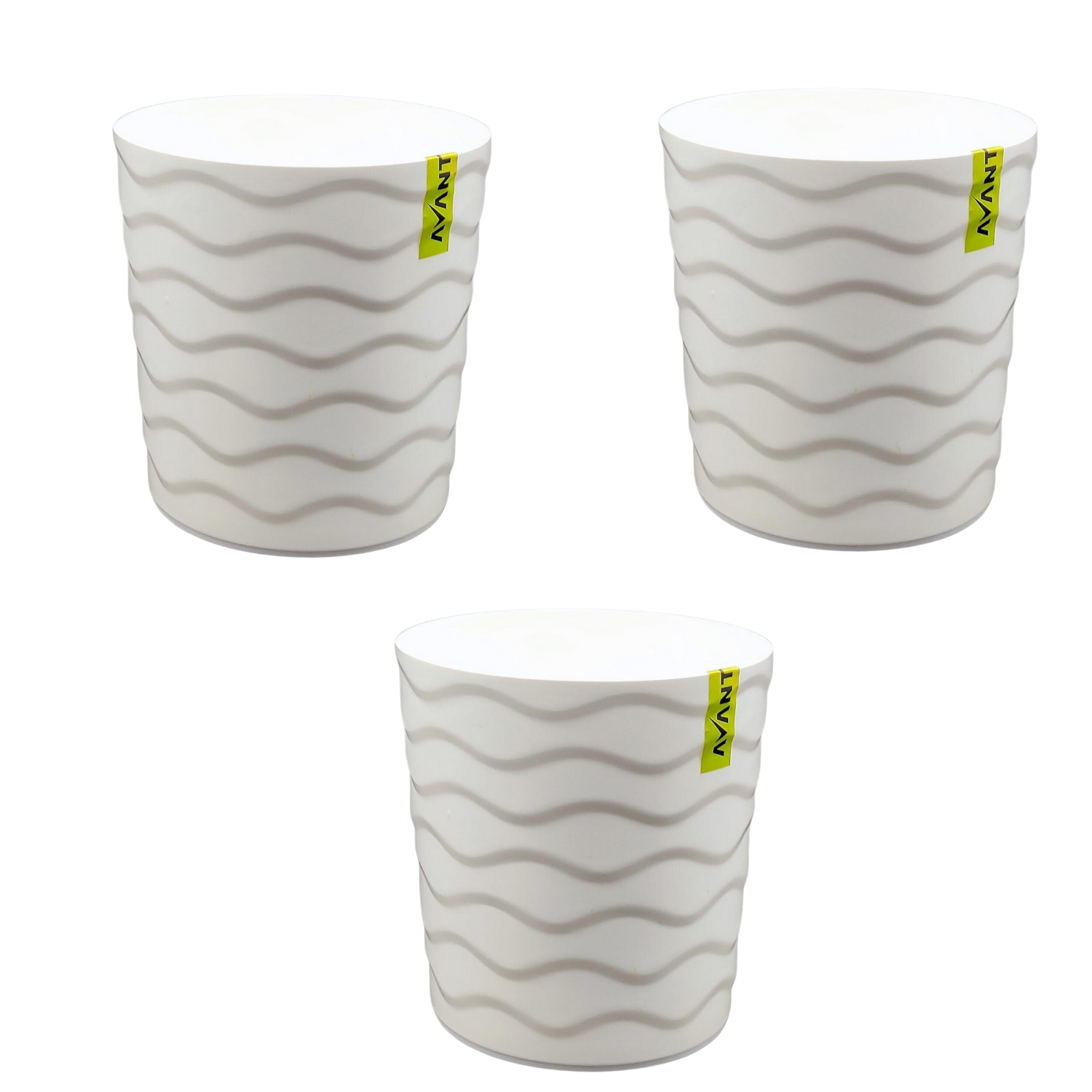 Hug A Plant Wave Pot(5 Inch) White colour for Home & Garden