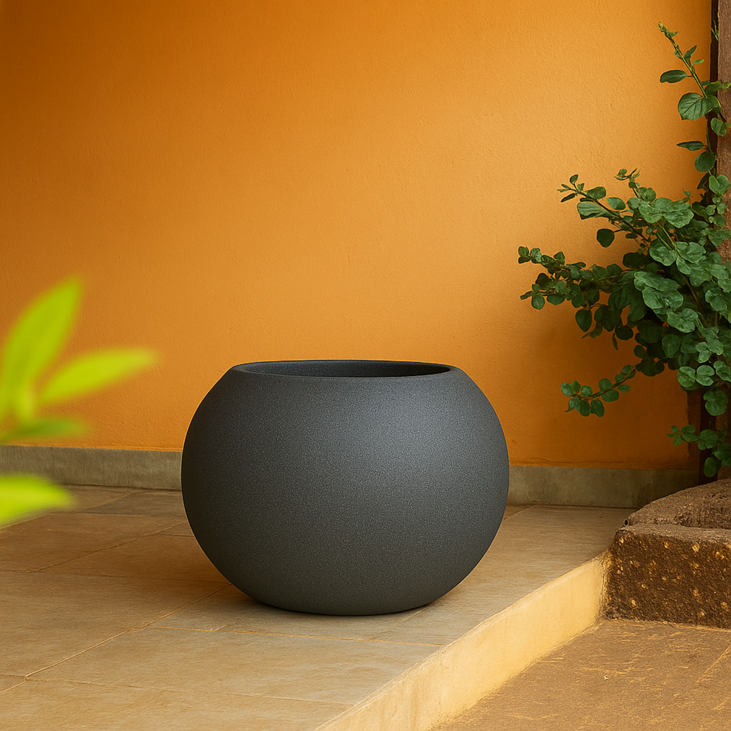 Globe Rotomolded Pots  for Home & Garden (Pack of 1)