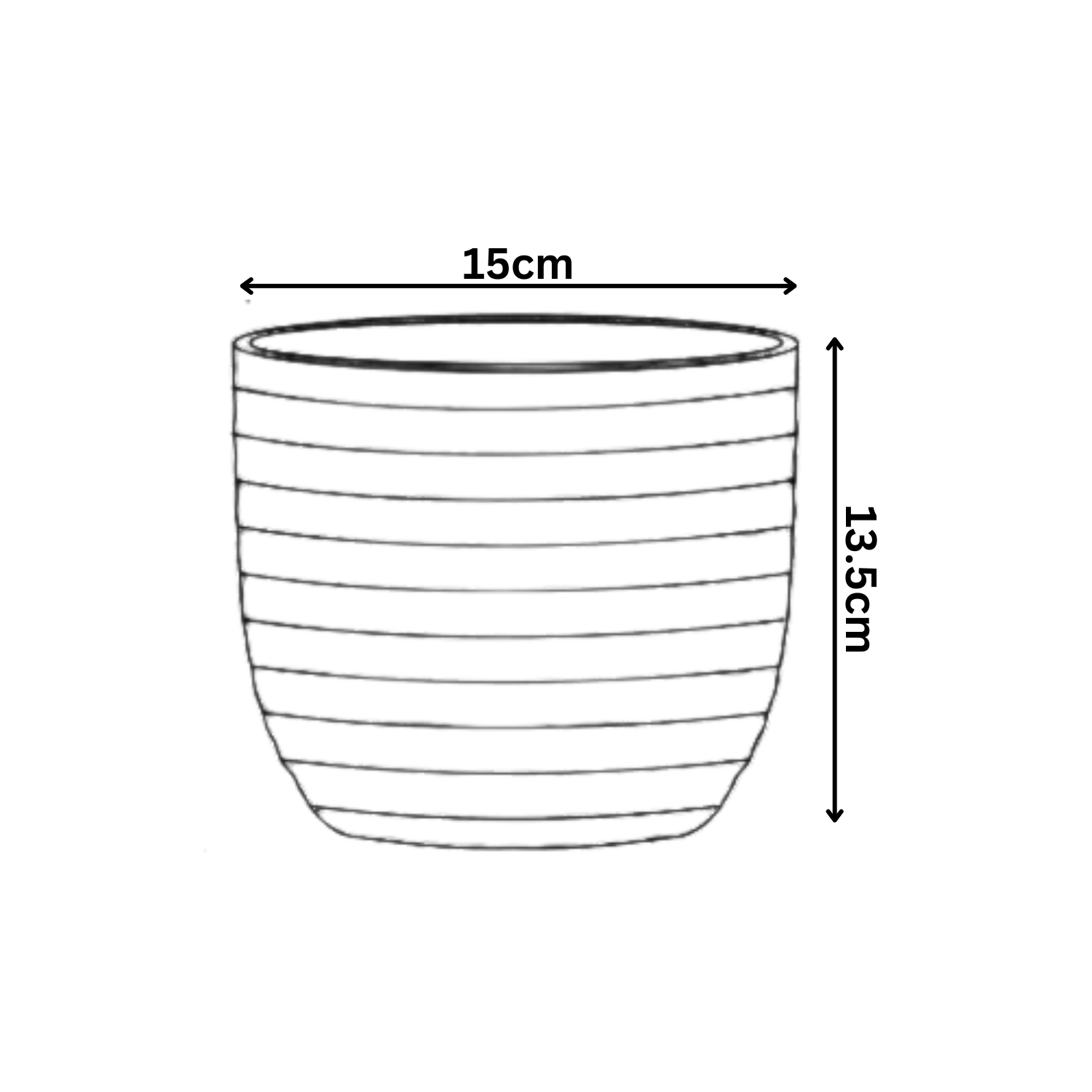 Verona 15cm Round Plastic Pot For Home & Garden