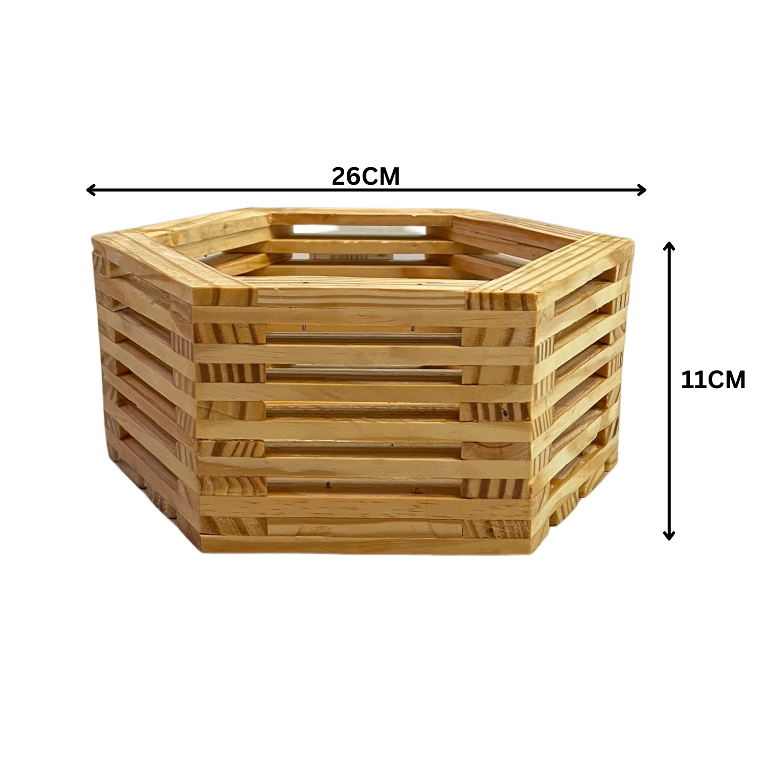 Pentagonal Pot Hug A Plant|Pentagon Pot|Pentagonal Shaped Natural Wooden Pot for Live