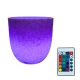Milano Round Led Pot | Multicolour Led (16 Colours), Remote Controlable, Wireless & Chargeable Plastic Pot (30CM | 11.81 INCH)