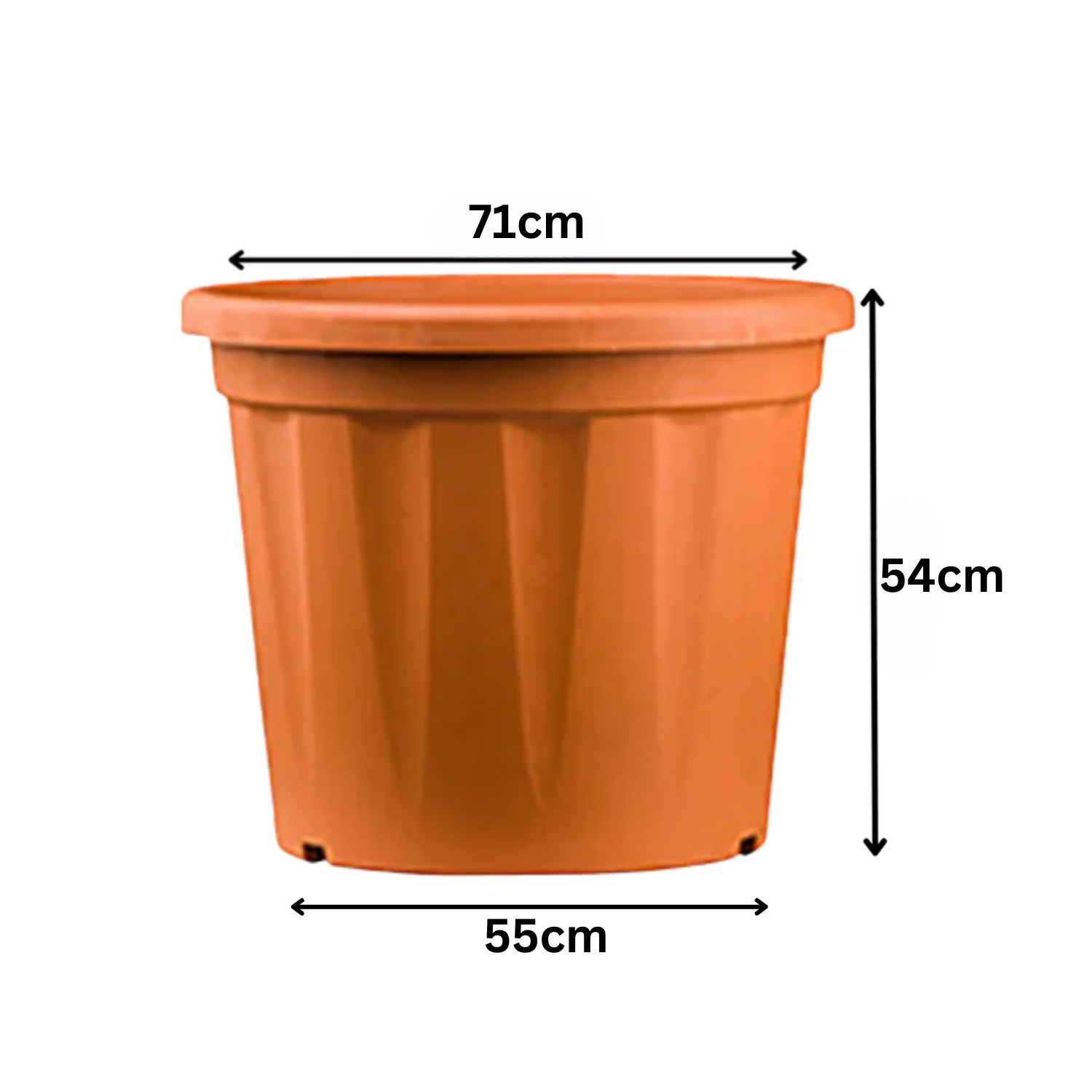 28 Inch Grower Plastic Pot Terracotta