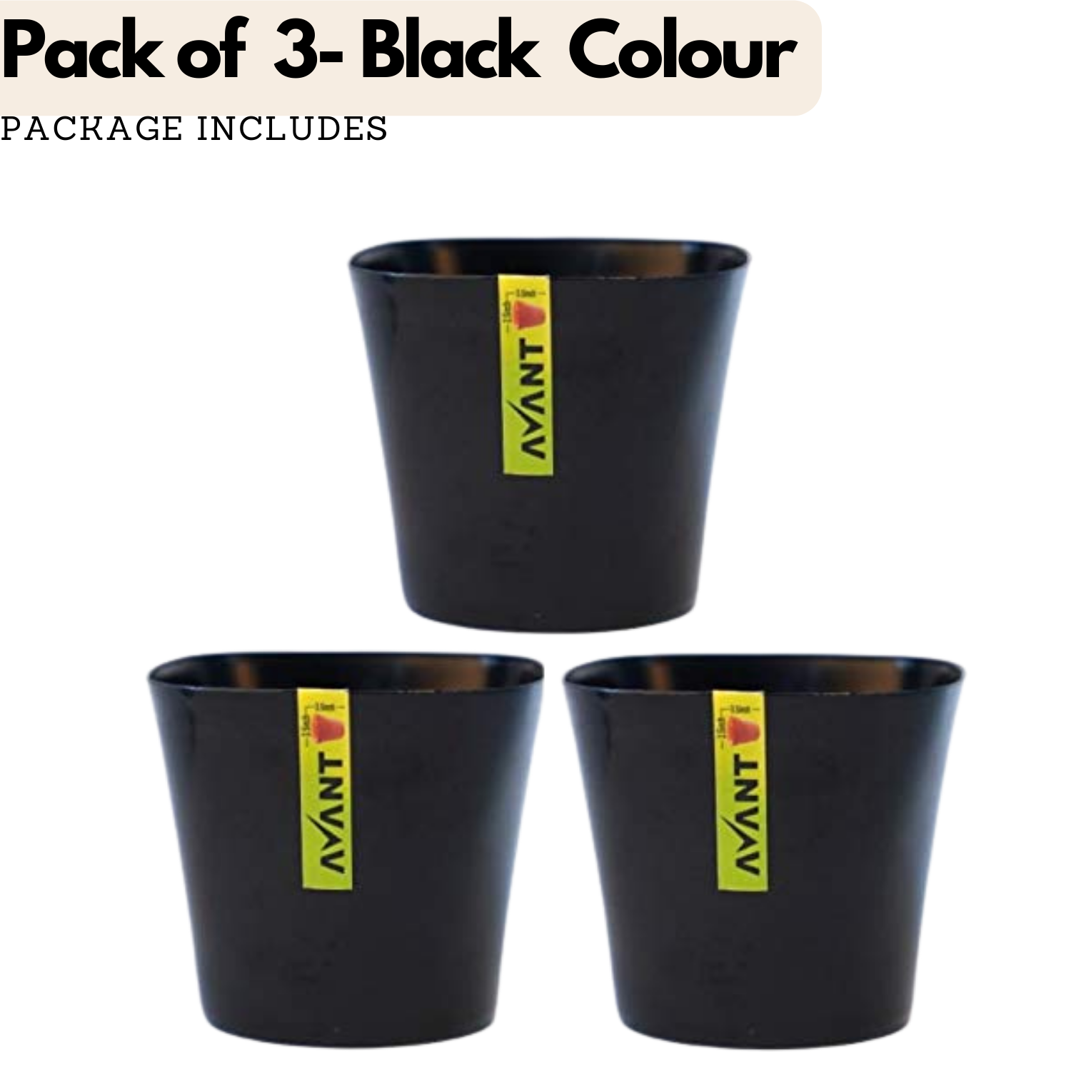 Hug A Plant Zen Pot (0.5L) Black colour for Home & Garden