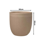 Hug A Plant | Milano Rotomolded Round Plastic Pot With Inner for Home & Garden (Pack of 1, Cream Stone Finish)