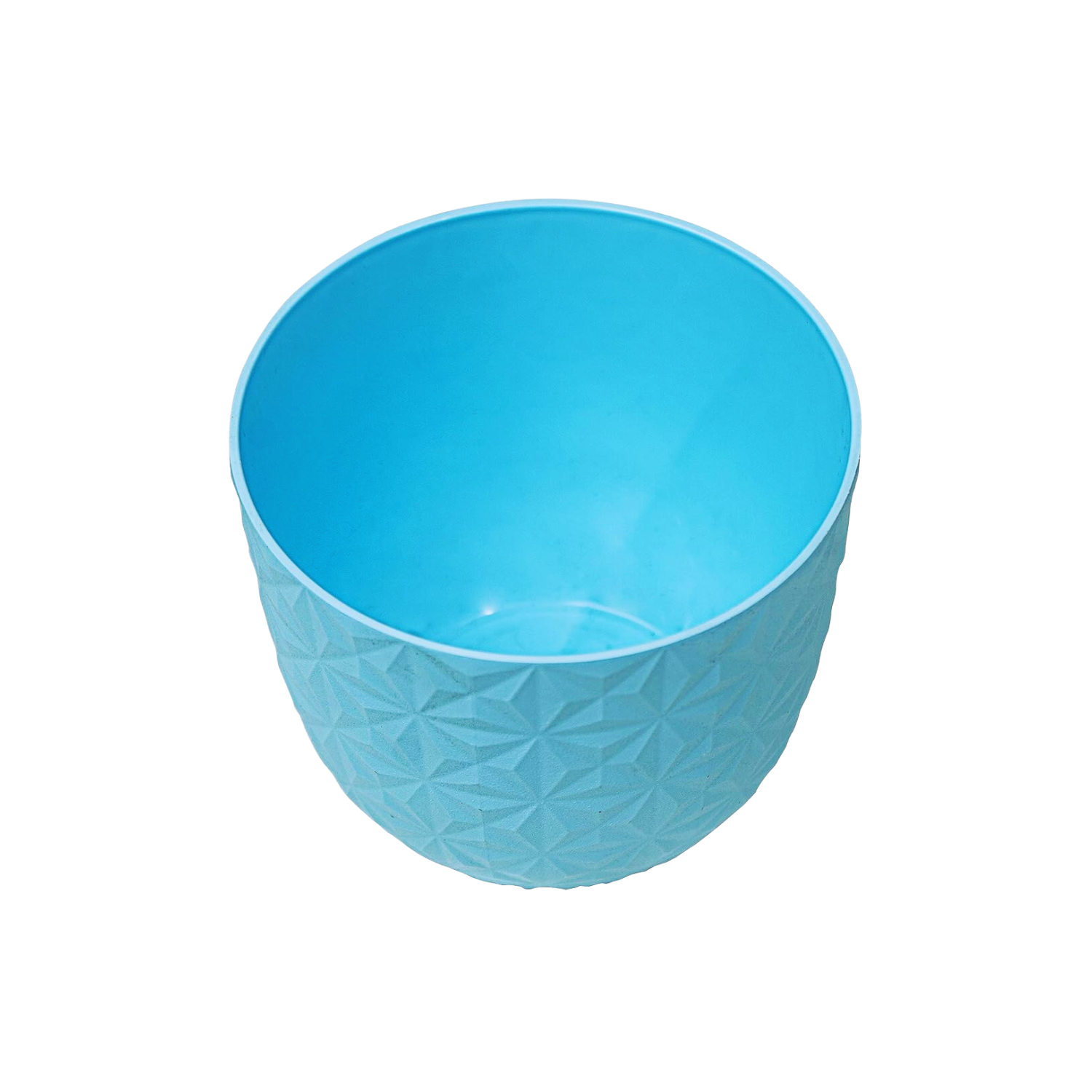 Verona Diamond Planter 11cm Round Plastic Pot For Home & Garden (11CM | 4INCH)