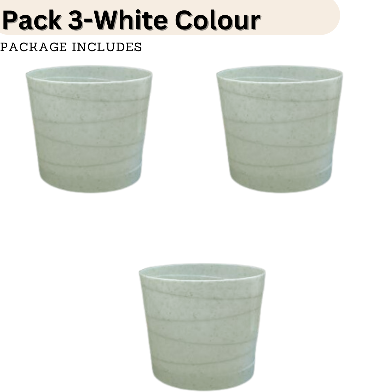 Hug A Plant Oval White colour for Home & Garden