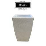 Roll Pot Rotomolded Square Planter for Home Gardening | Indoor Gardens |Home & Garden (White Stone Finish)