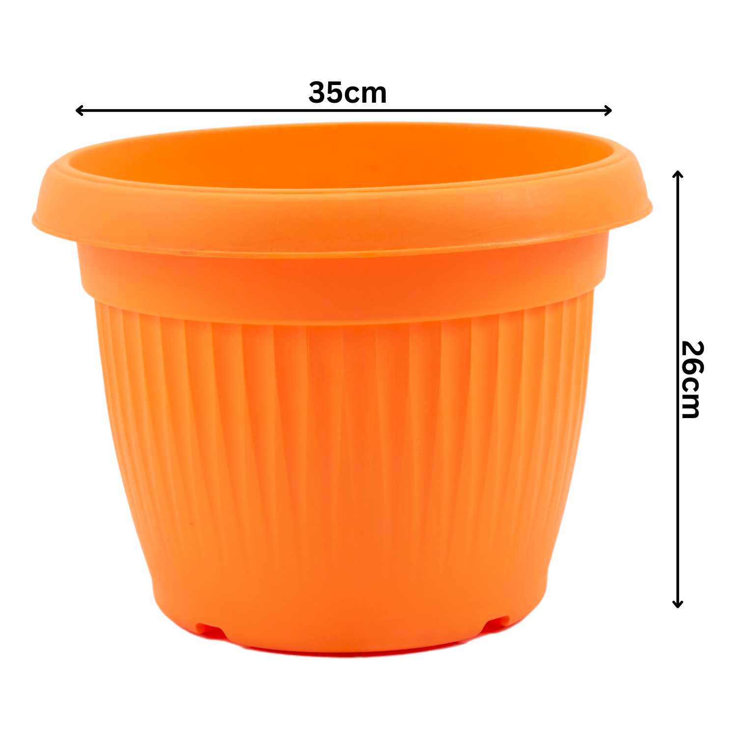 Hug A Plant | Bello Round 35CM Plastic Pot for Home & Garden (Pack of 1)