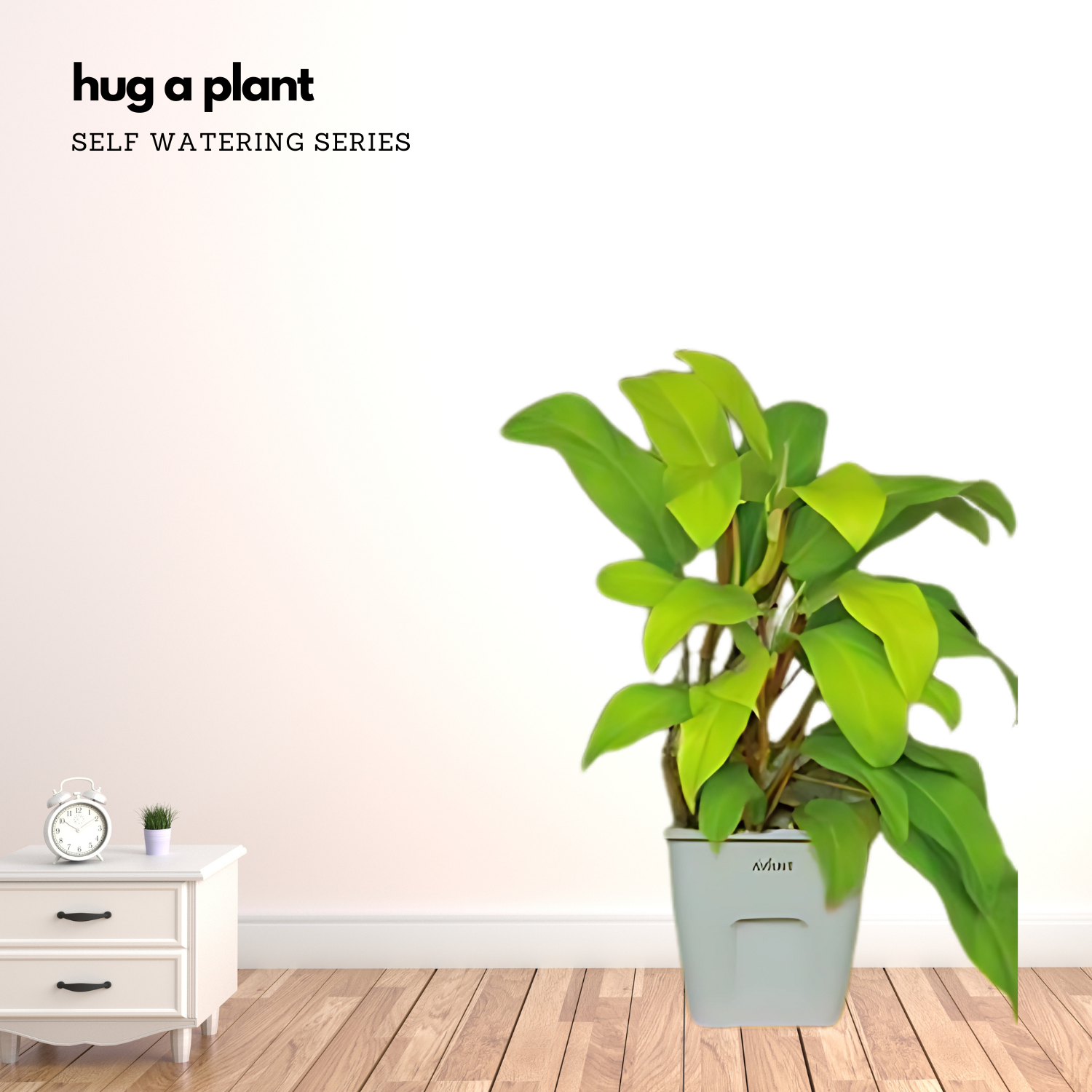 Hug A Plant | Smart Pot 25 litre Self-watering Black Colour Pot for Home & Garden