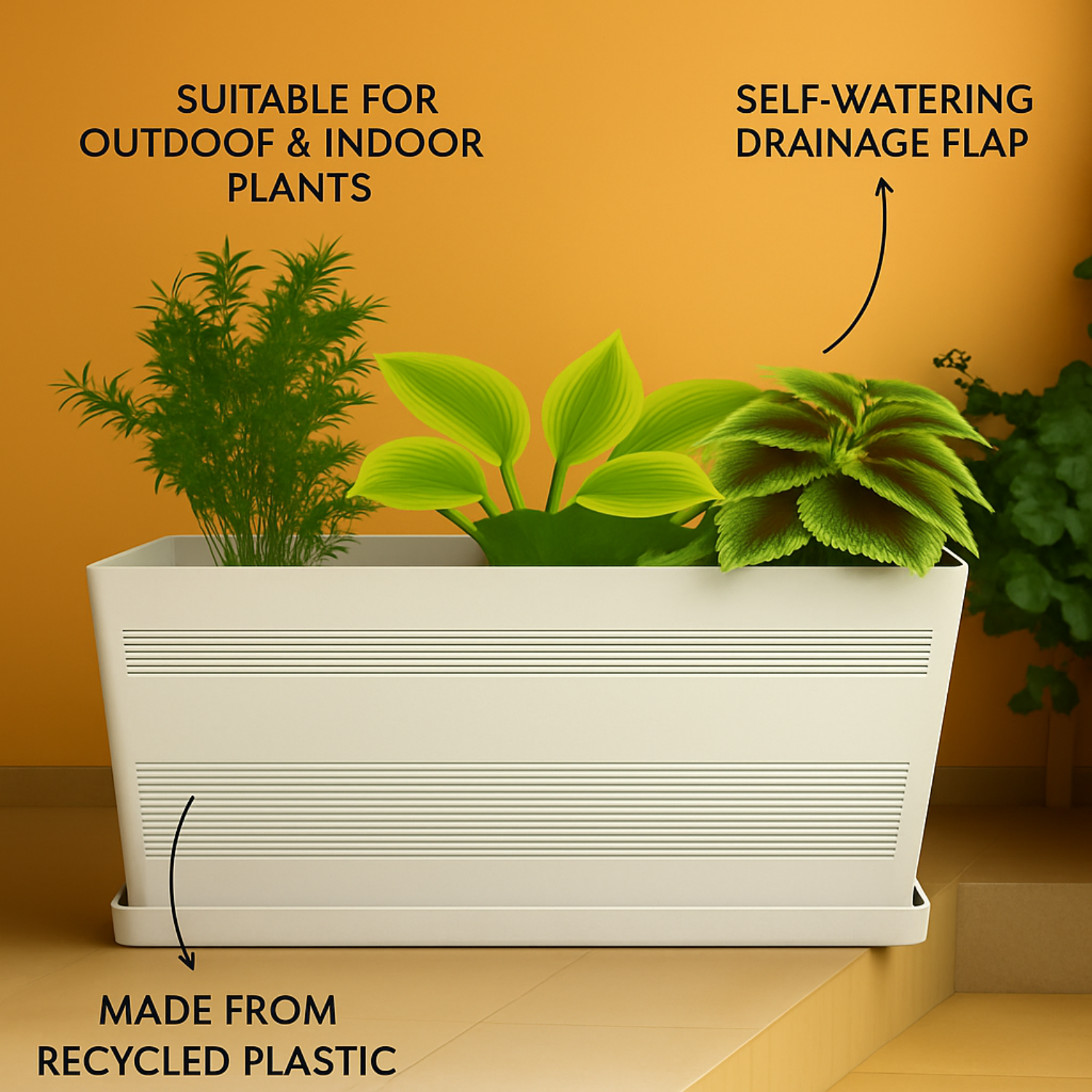 Cafe Rotomolded Pots  for Home & Garden (Pack of 1)