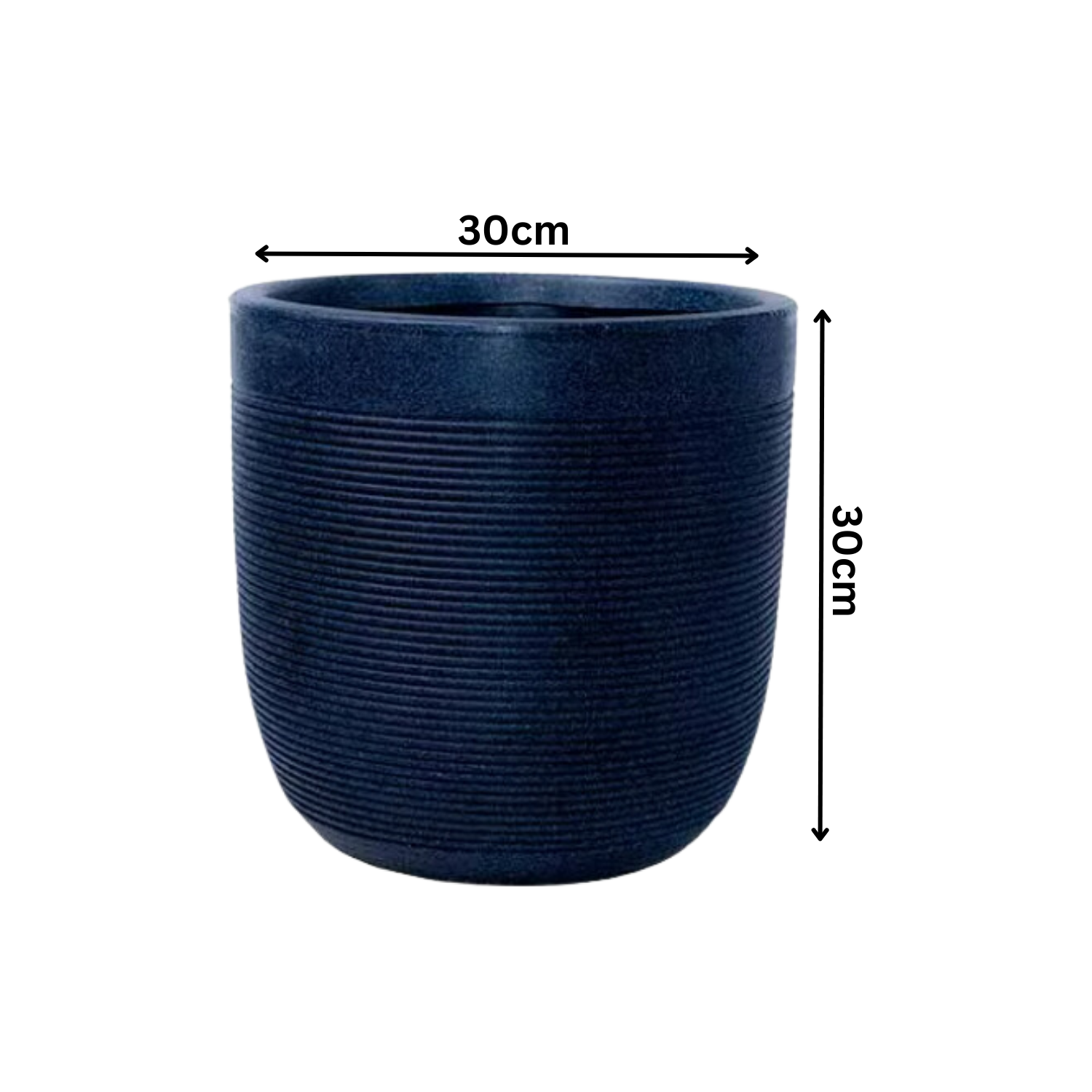 Hug A Plant | Milano Rotomolded Round Plastic Pot Without Inner for Home & Garden (Pack of 1, Midnight Stone Finish)