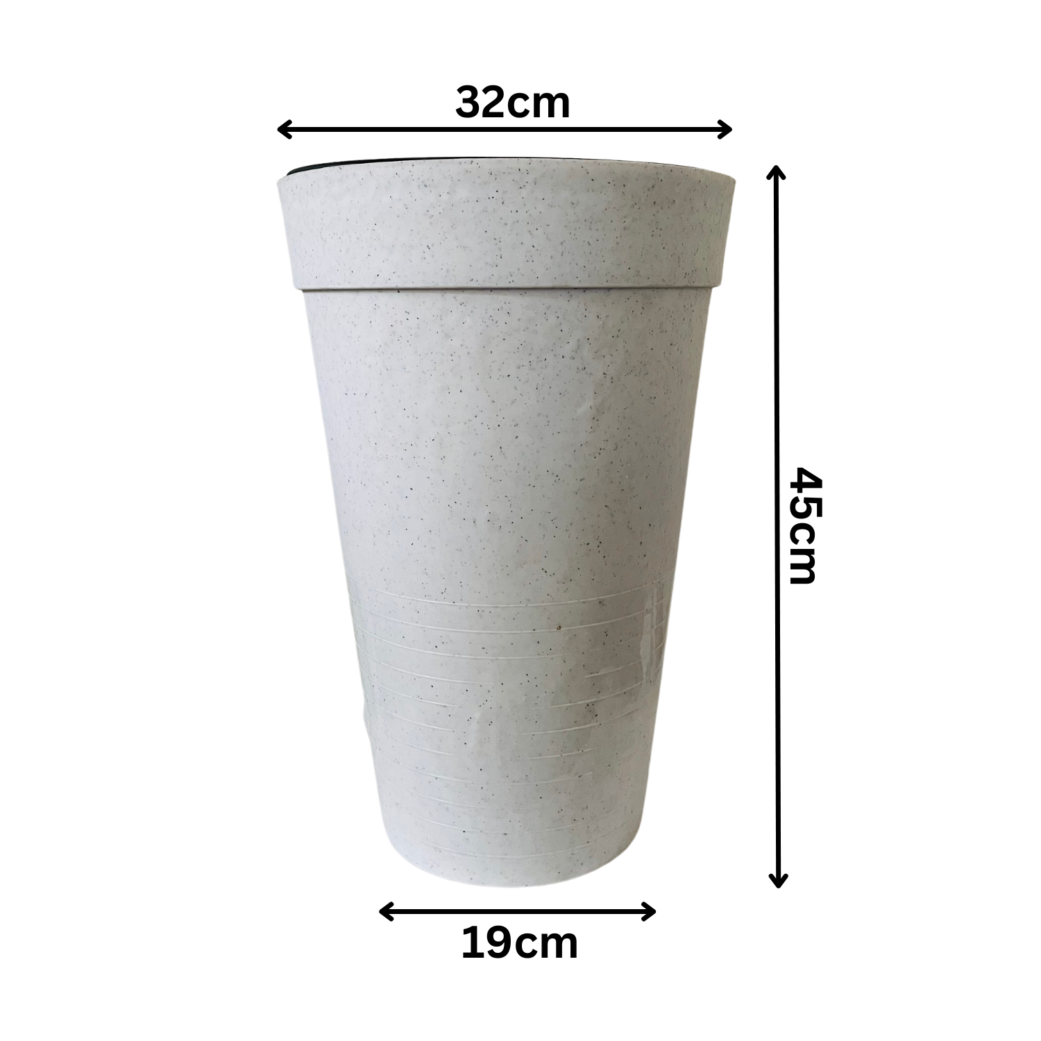 Burj Flower Pot Round Planter With inner for Home Gardening | Indoor Gardens |Home & Garden (12INCH | 32CM, White)