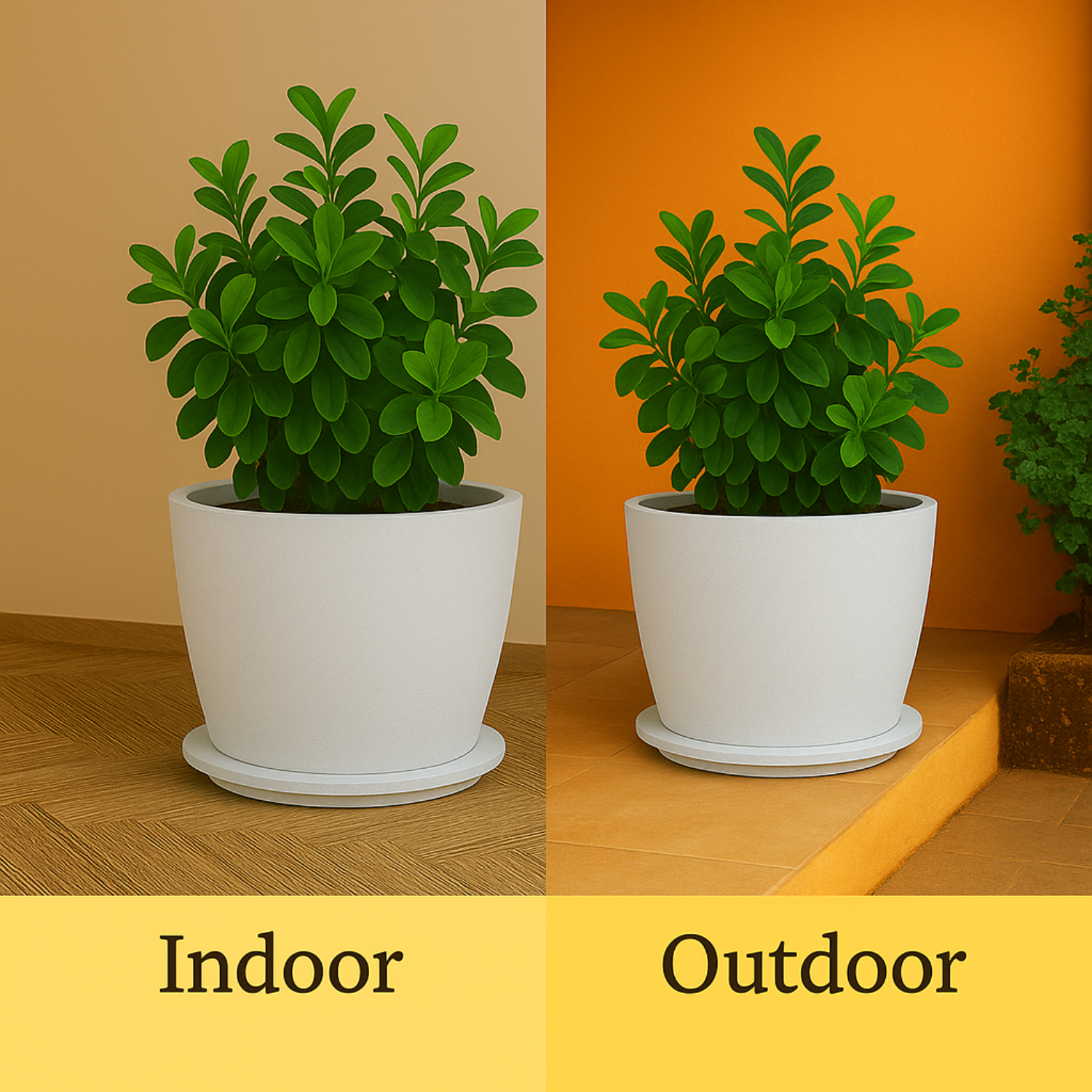 Nora Rotomolded  Pots And Tray for Home & Garden (Pack of 1)