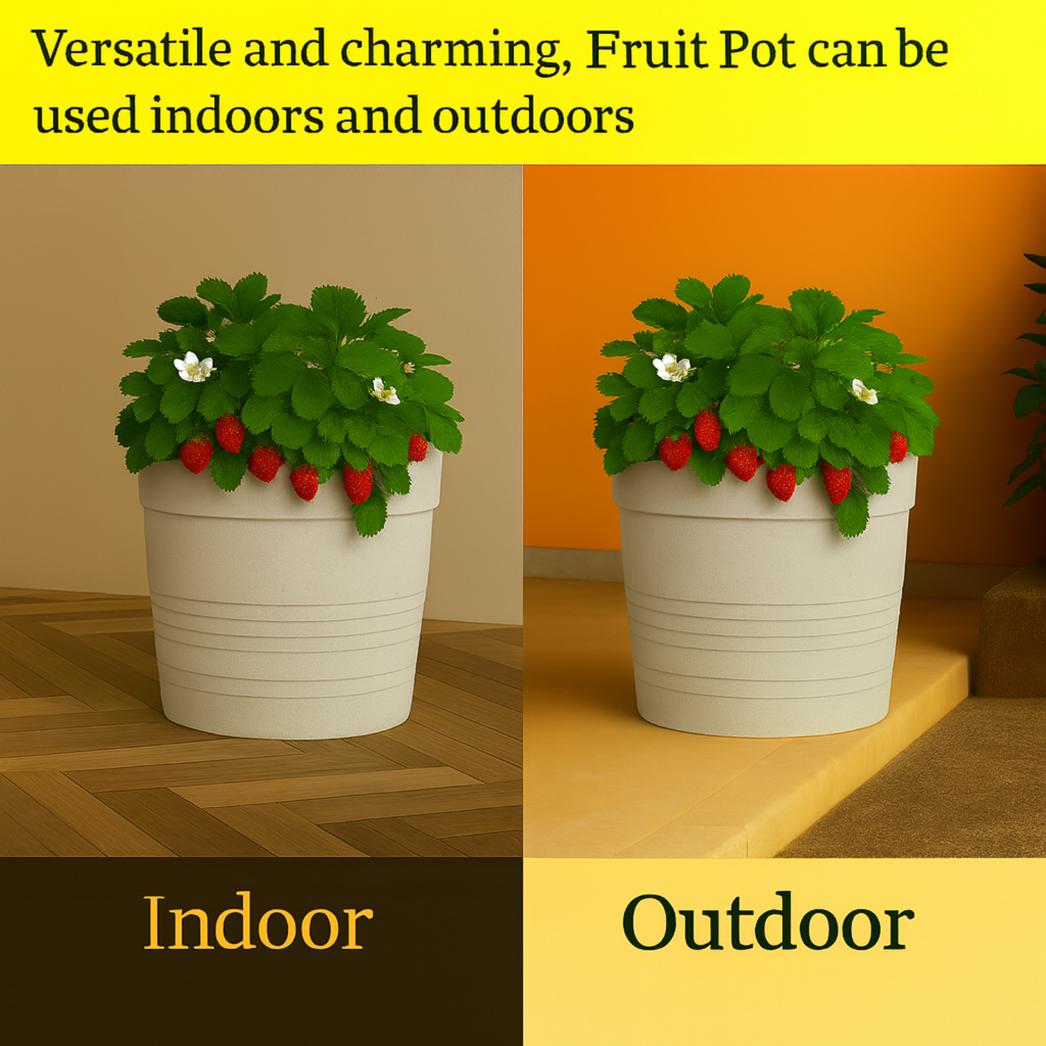 Fruit Rotomolded Pots for Home & Garden (Pack of 1)