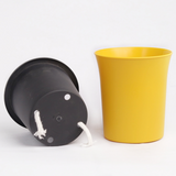 Hug A Plant | Oslo 10.5cm Round Plastic Pots with Inner for Home & Garden