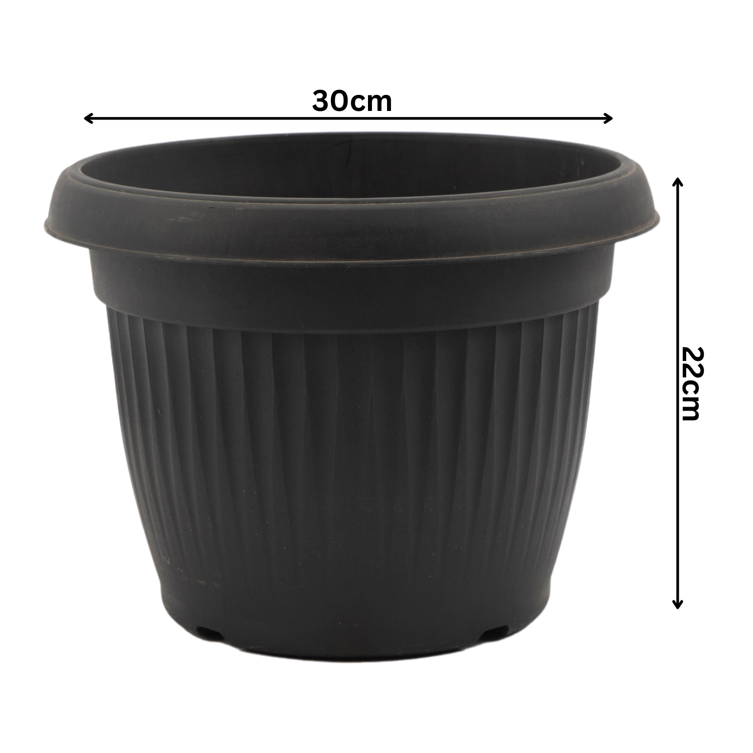 Hug A Plant | Bello Round 30CM Plastic Pot for Home & Garden (Pack of 1)