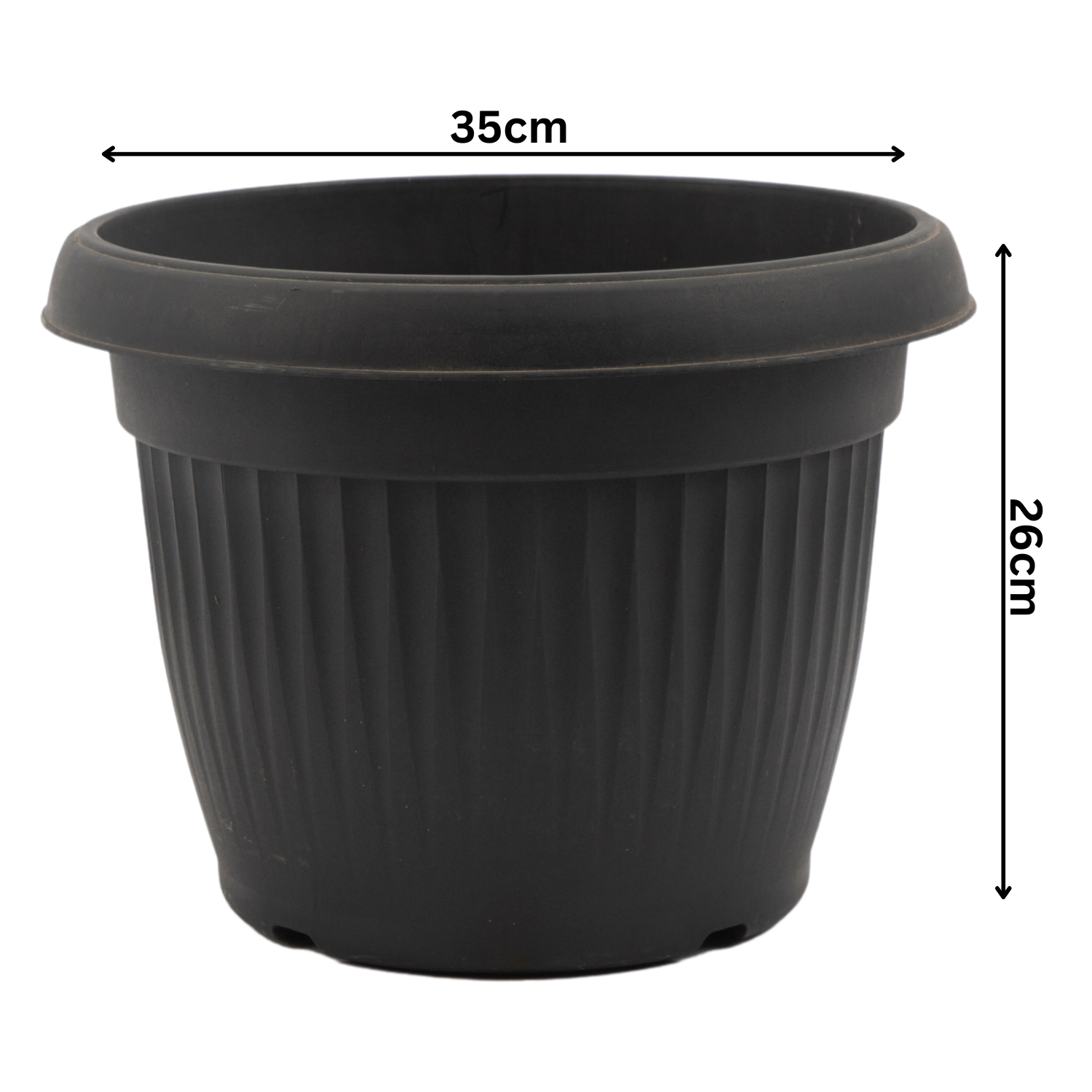 Hug A Plant | Bello Round 35CM Plastic Pot for Home & Garden (Pack of 1)