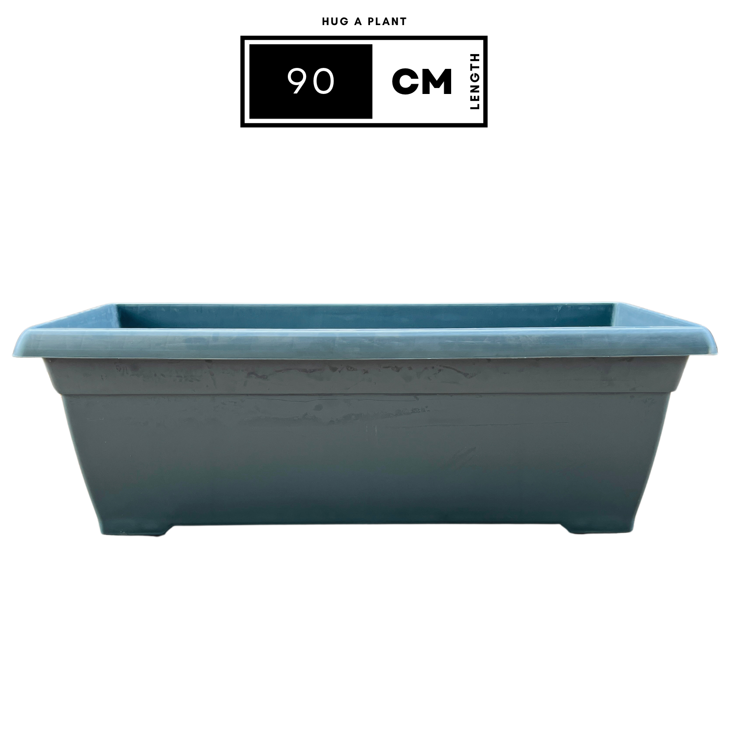 Hug A Plant | Window Planter 90CM Rectangle Plastic Pot With Wheels for Home & Garden (Pack of 1)