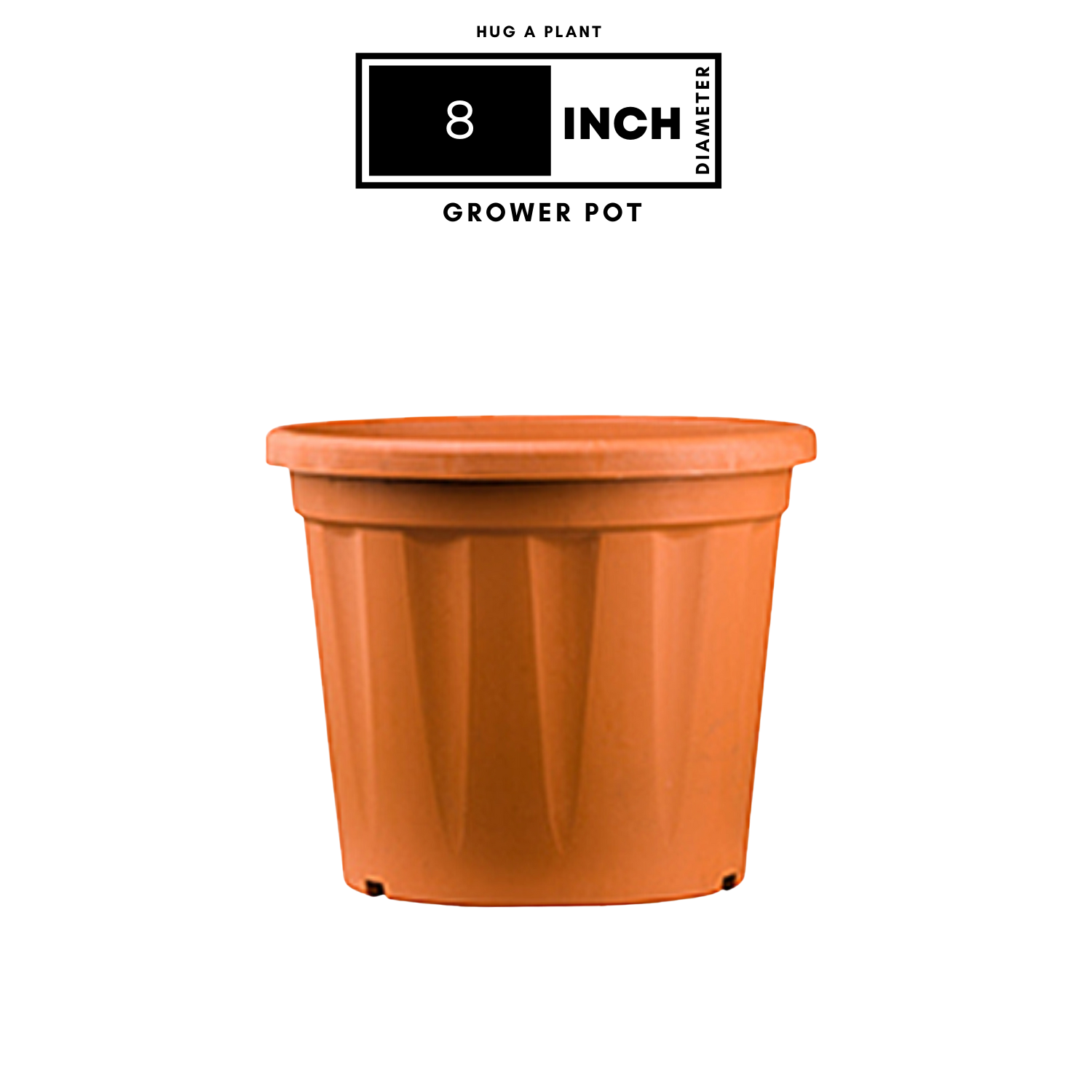 Sample Grower Pot 8 Inch Grower Plastic Pot Terracoota – Hug A Plant