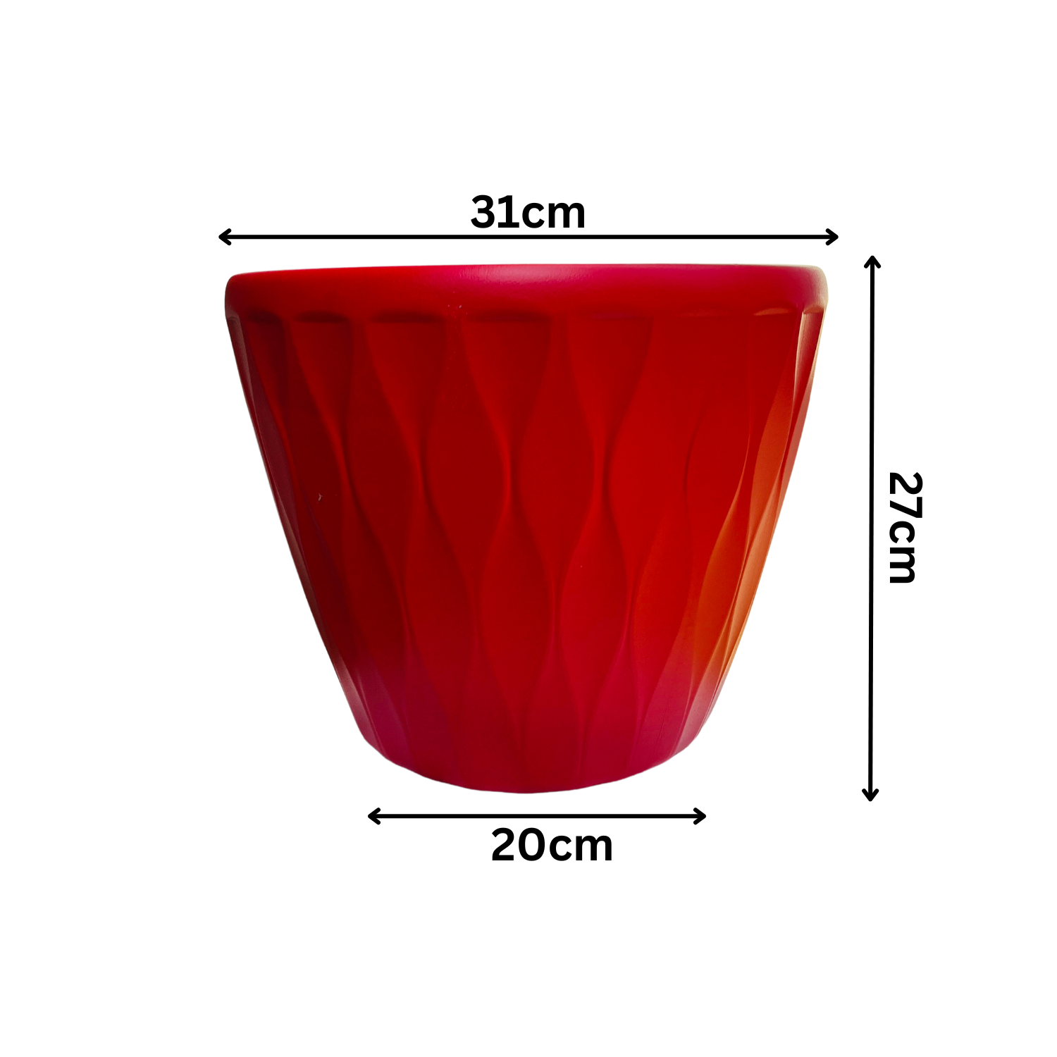 Tunis Planter 31cm Round Plastic Pot for Home & Garden Decor