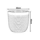 Hug A Plant | Milano Short-Dual Tone Rotomolded Round Plastic Pot With Inner for Home & Garden (Pack of 1, Gold & Black)