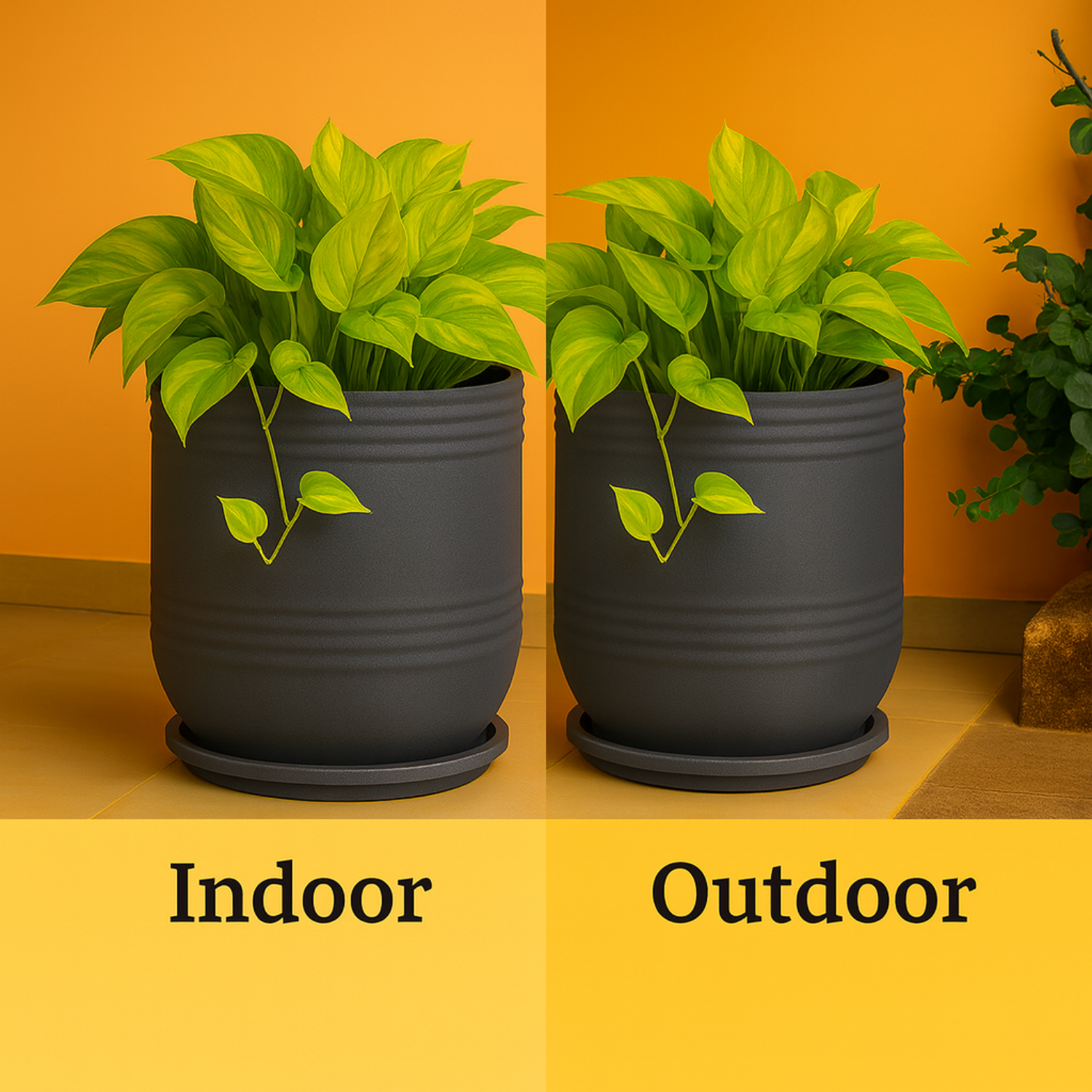 Mia Rotomolded  Pots And Tray for Home & Garden (Pack of 1)