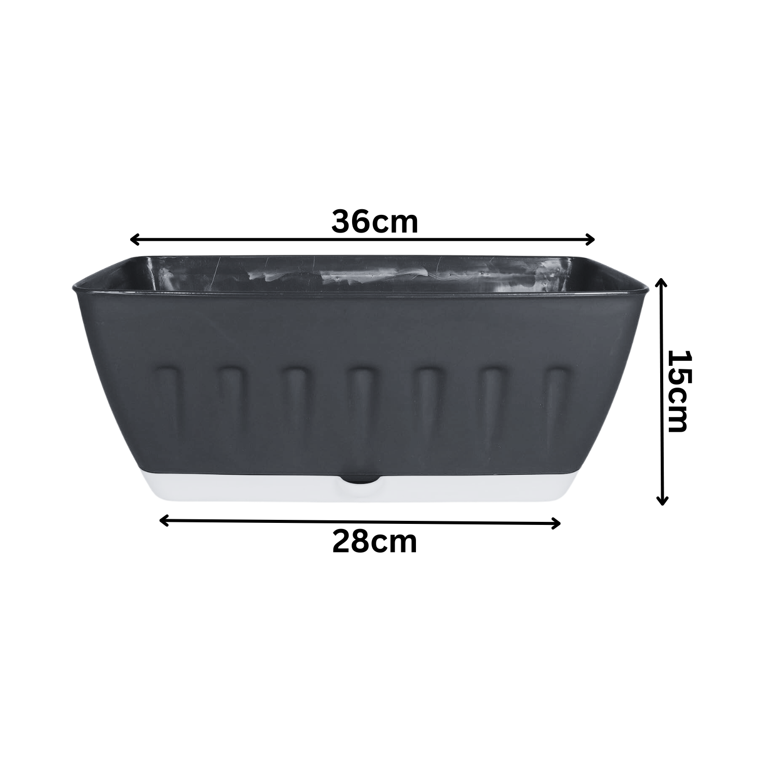 Khidki Rectangle 36CM Selfwatering Window Planter for Home Gardening | Lawns and Gardens | Flower Pots for Home Balcony Garden