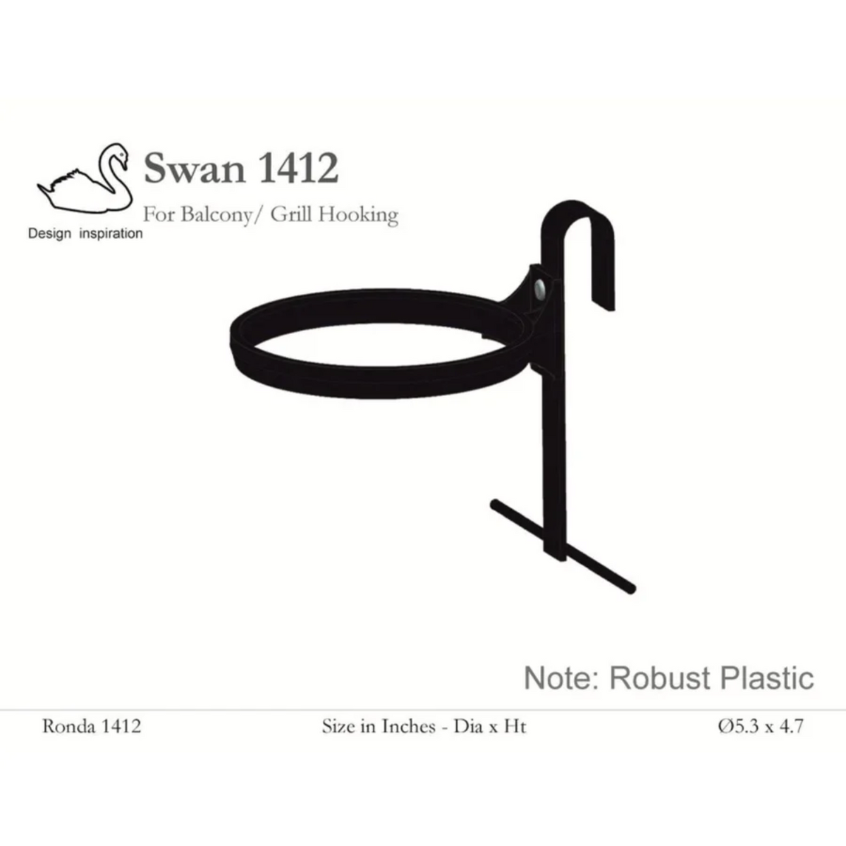 Swan Balcony/Grill Hooking For Ronda 1412
