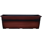 Reca 40cm Wooden Finish Rectangle Plastic Pot (Without Self-Watering KIt)