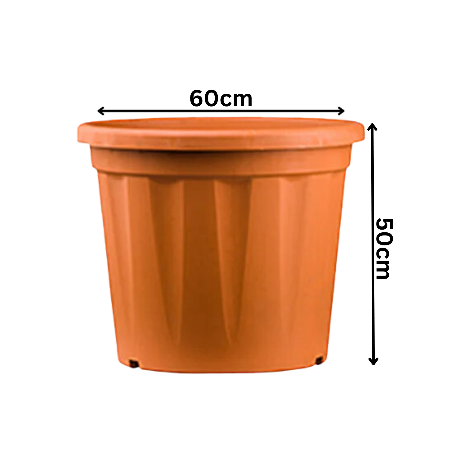 24 Inch Grower Plastic Pot Terracotta