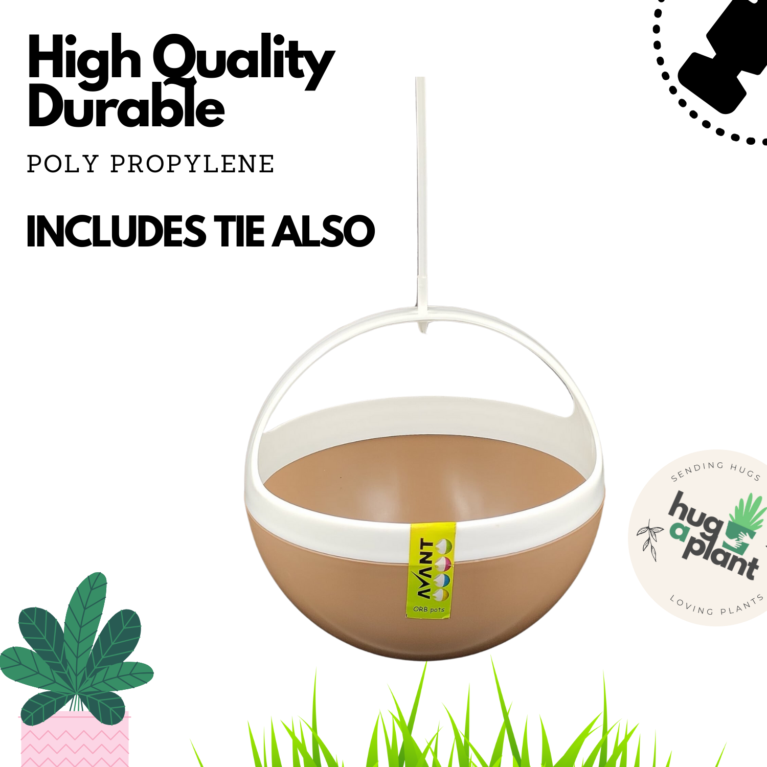 Hug A Plant | ORB Duo Self watering Pot for Home & Garden