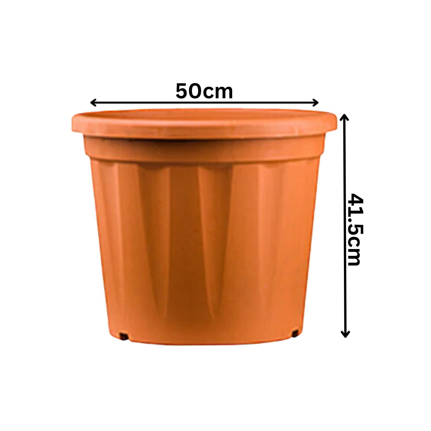 20 Inch Grower Pro Plastic Pot Terracotta